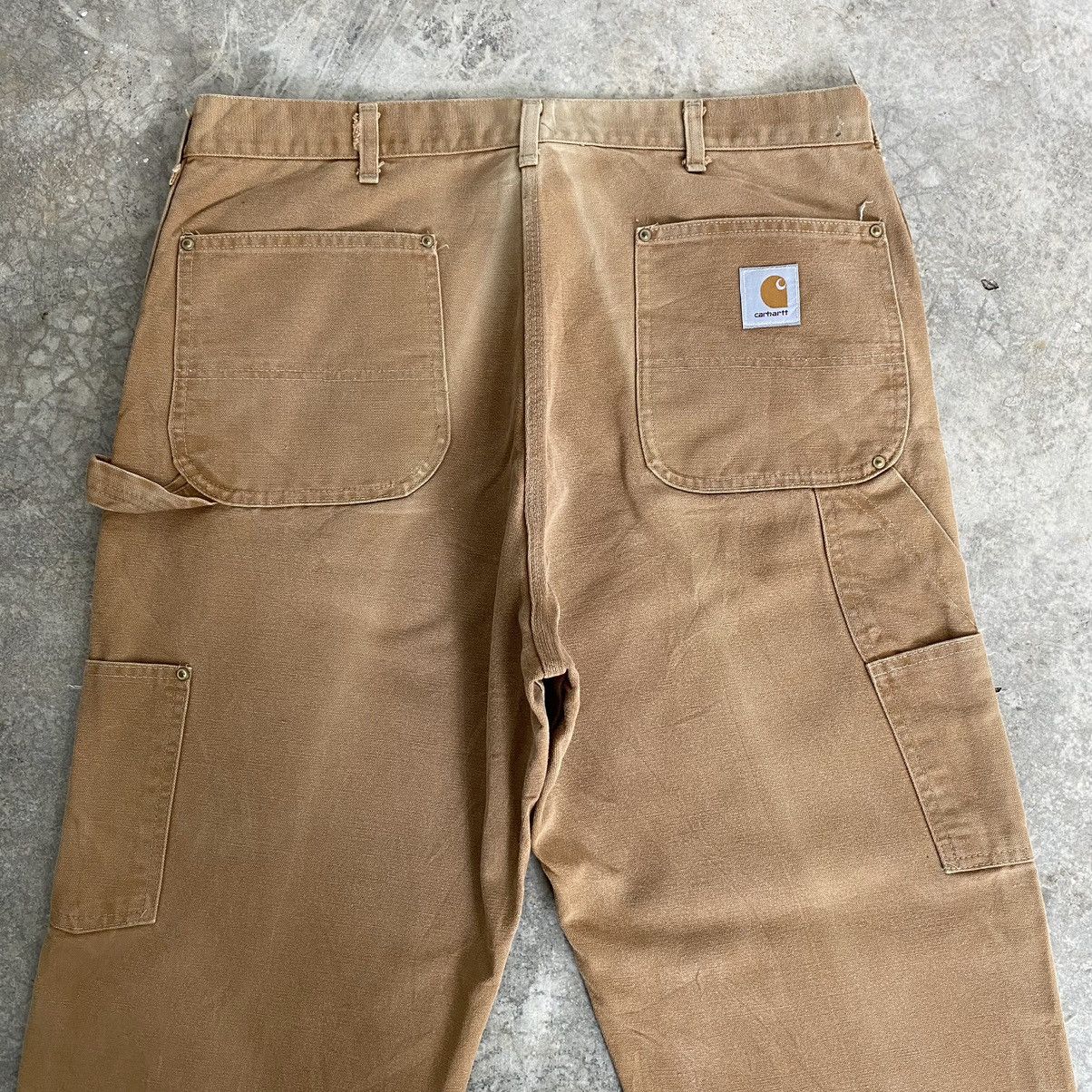 Carhartt VTG Carhartt Double Knee Faded Tan Carpenter Work Pants Size US 38 / EU 54 - 12 Thumbnail