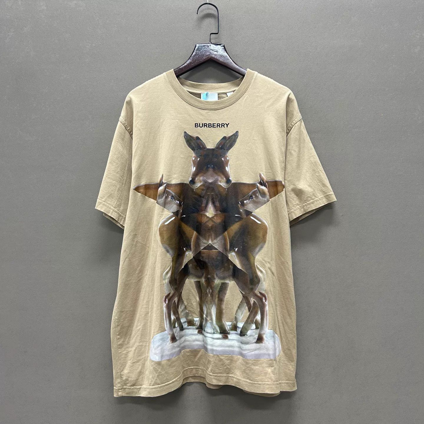 Burberry Burberry 99 New Montage Deer Print Short Sleeve T S Size US S / EU 44-46 / 1 - 1 Thumbnail