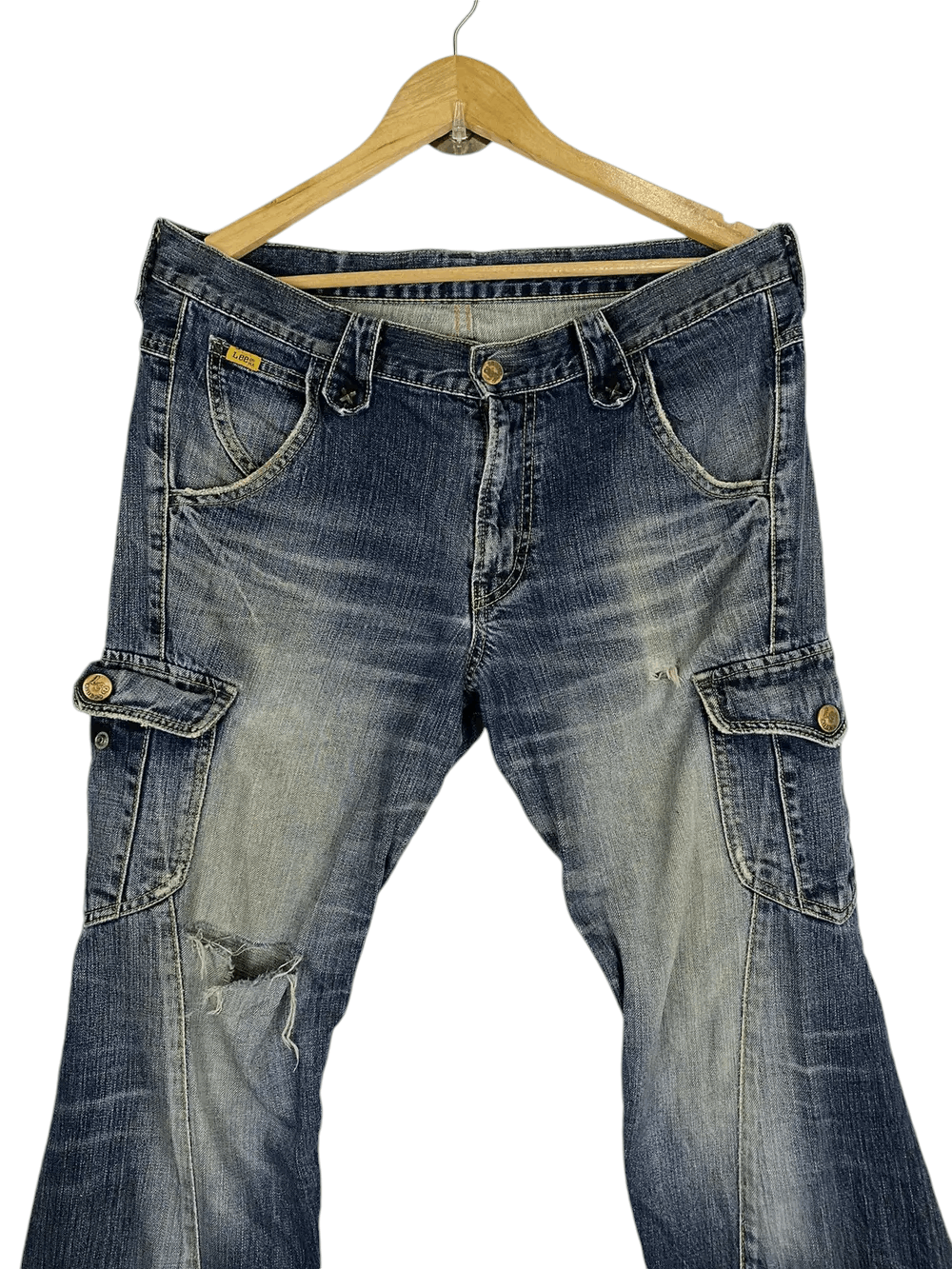 Lee × Vintage Vintage Lee Raider Distressed Denim Cargo Size US 38 / EU 54 - 3 Thumbnail