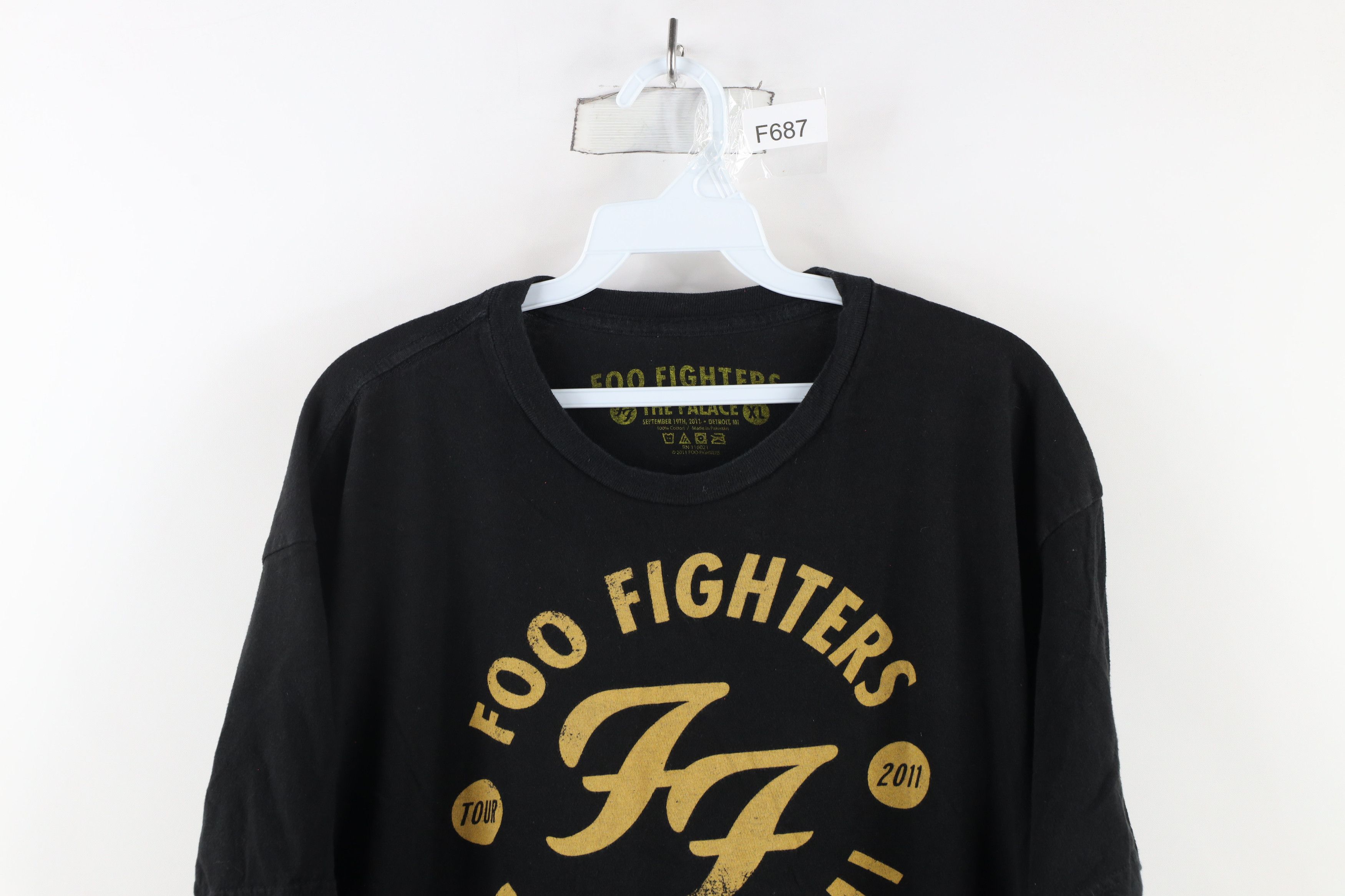 Vintage Y2K 2011 Palace Detroit Tour Foo Fighters Band T-Shirt Black Size US XL / EU 56 / 4 - 2 Thumbnail