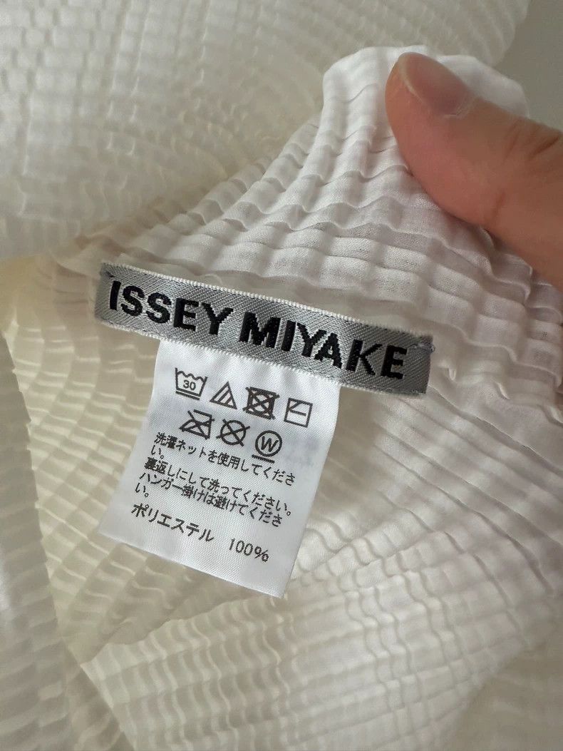Issey Miyake issey miyake size:2 White high-neck and short-sleeved shir Size XXS / US 00 / IT 34 - 4 Thumbnail