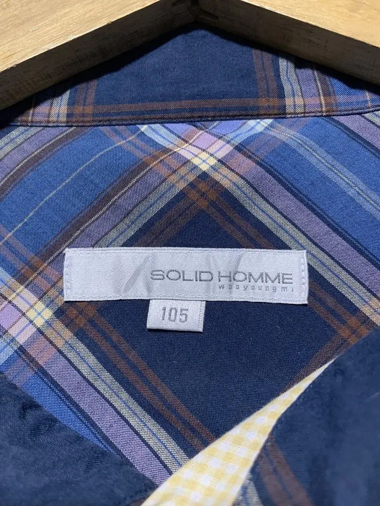 Solid Homme Solid Homme x wooyoungmi asymmetrical blue check shirt Size US M / EU 48-50 / 2 - 10 Thumbnail