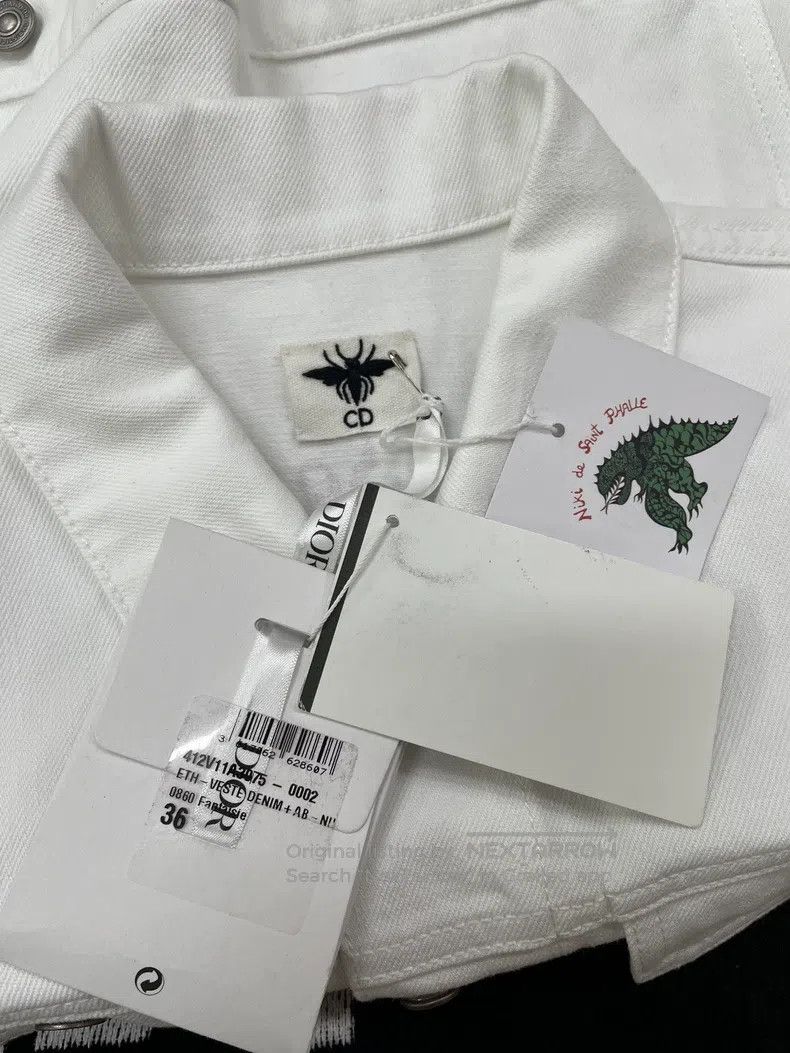 Dior Dior White back little dinosaur denim jacket Size XS / US 0-2 / IT 36-38 - 3 Thumbnail