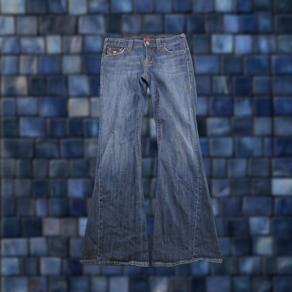 Vintage VIGOSS Jeans Bootcut Women Regular 10 Blue Denim 5-Pocket Stretch Zipper Closure Cotton Vintage No Size 32" / US 10 / IT 46 - 1 Thumbnail