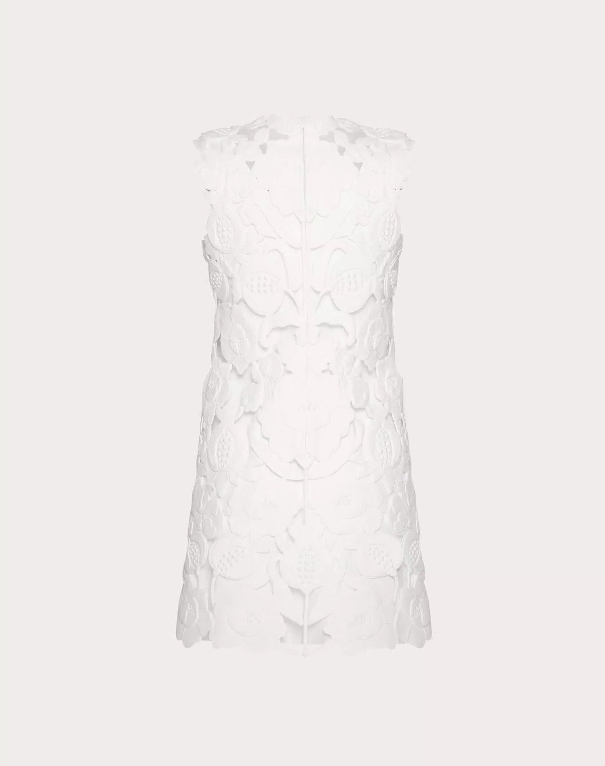 Valentino o1s1wg110525 Embroidered Light Splittable Dress in White Size S / US 4 / IT 40 - 2 Thumbnail