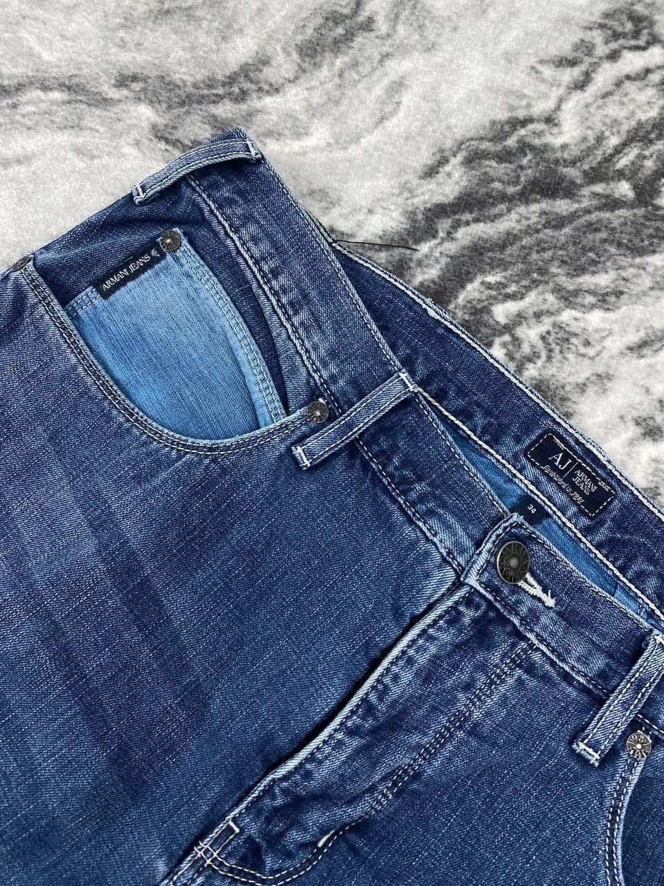 Armani Vintage Armani Big Logo Denim Jeans Men Size 34 Blue Size US 34 / EU 50 - 7 Thumbnail