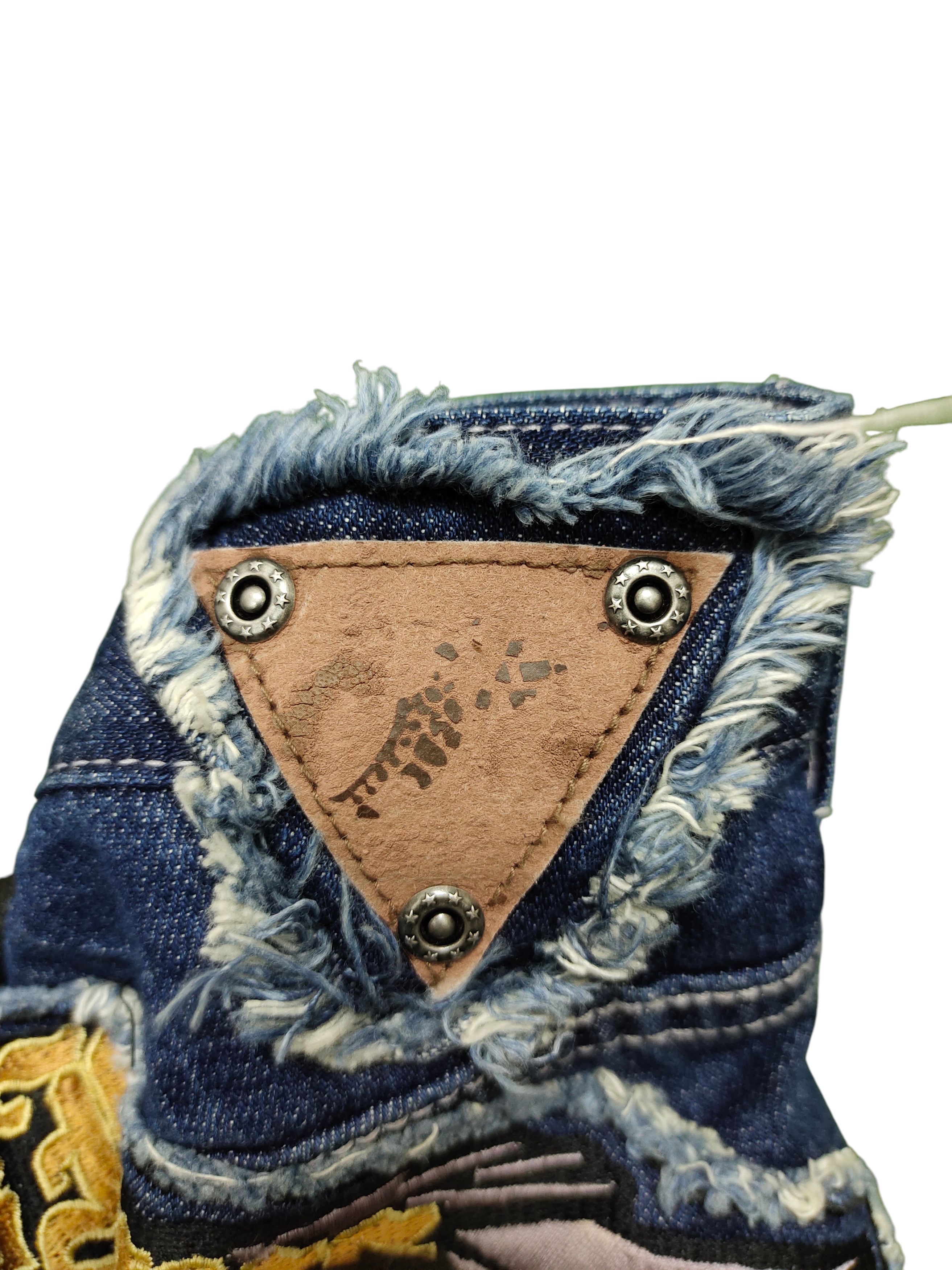 Kapital Nylaus Japan Wings Embroidered Clawmark Distress Faded Jeans Size US 30 / EU 46 - 10 Thumbnail