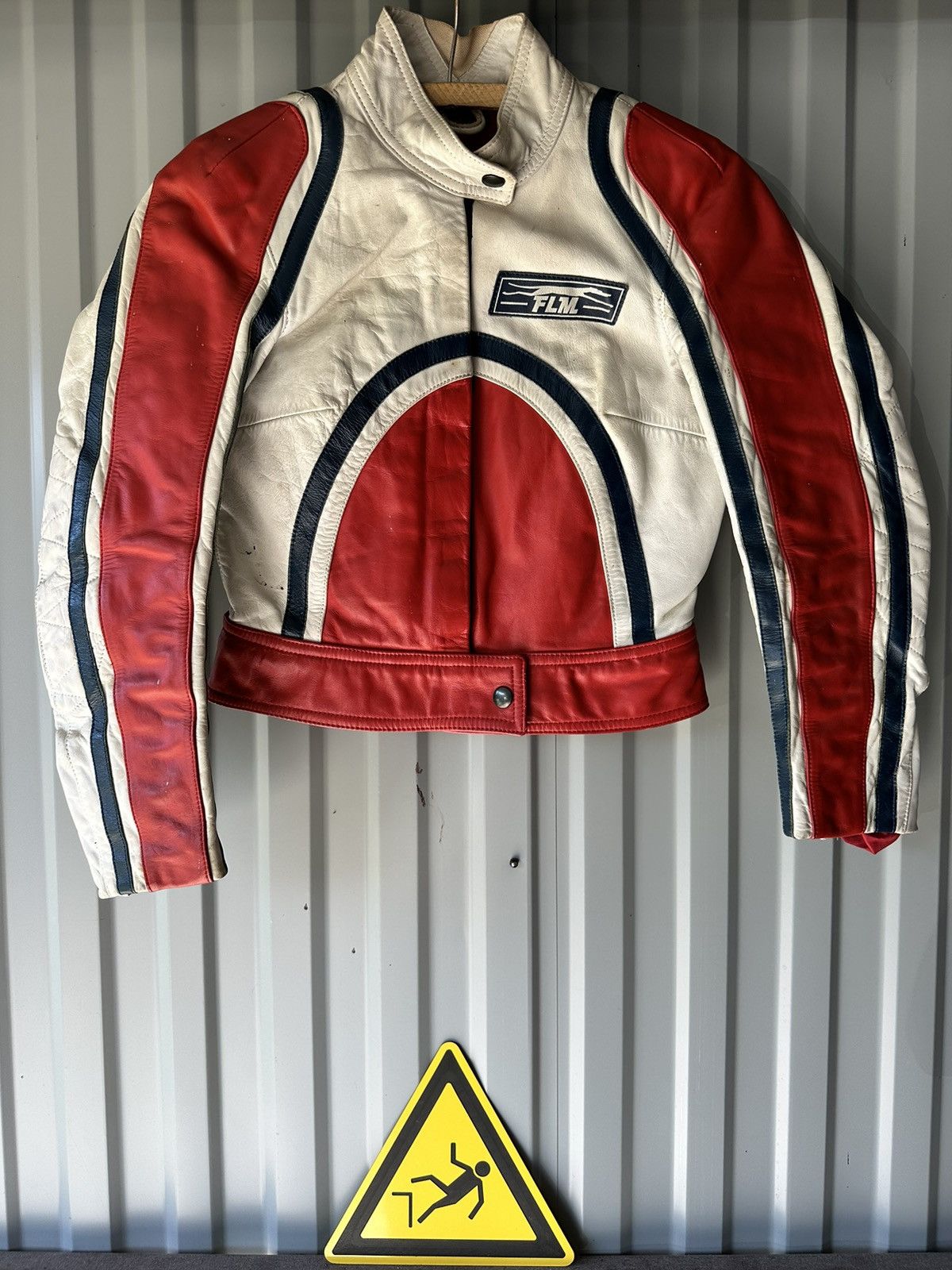 image of Leather Jacket x Racing Genuine Leather Vintage Moto Hype Jacket, Women's (Size XS)