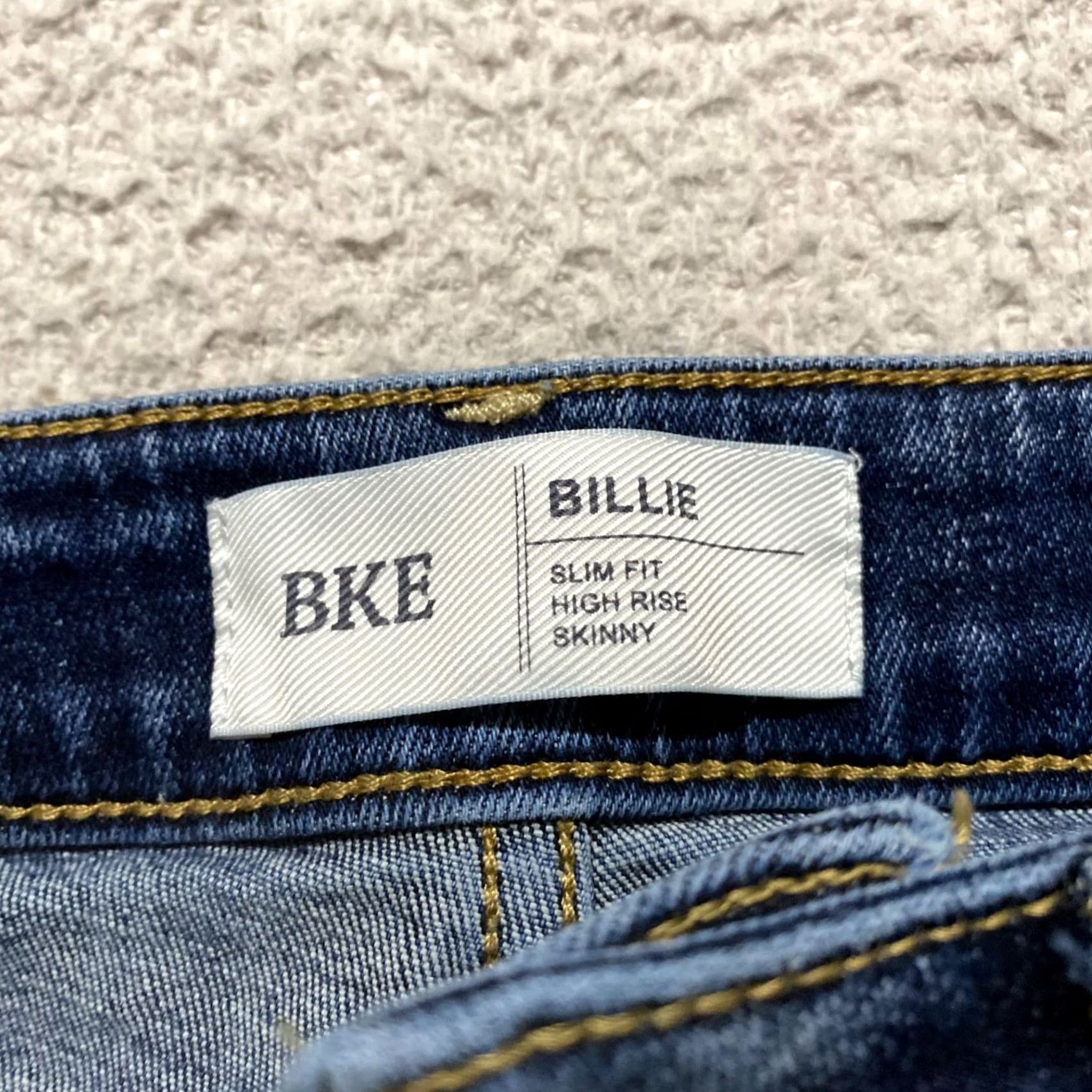 Vintage Buckle BKE Jeans Womens Blue Denim Slim Skinny High Rise Distressed sz 28 Size 28" / US 6 / IT 42 - 3 Thumbnail