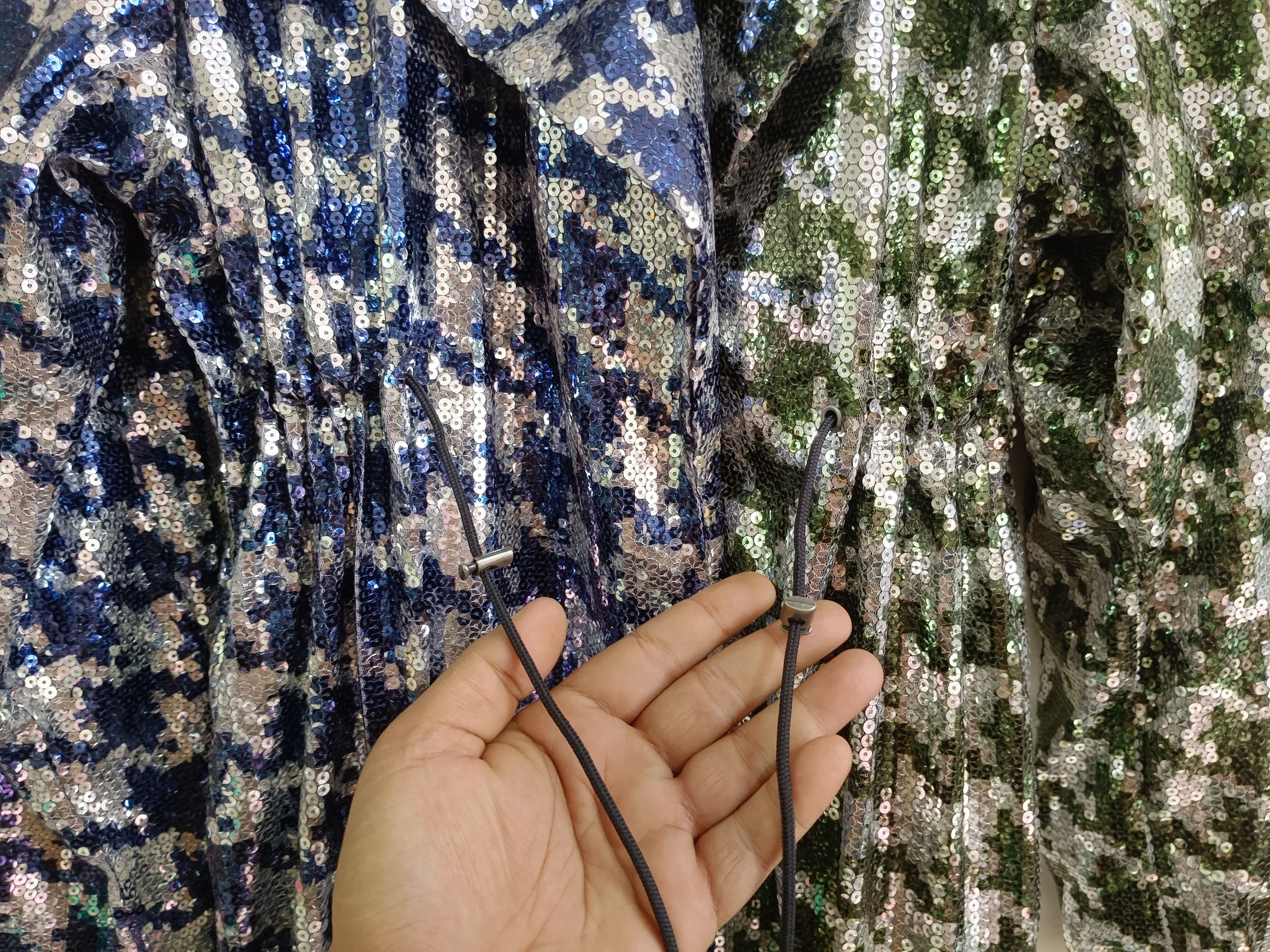 Adidas × Ivy Park Adidas x IVY PARK long sequin houndstooth jacket Size US M / EU 48-50 / 2 - 9 Thumbnail