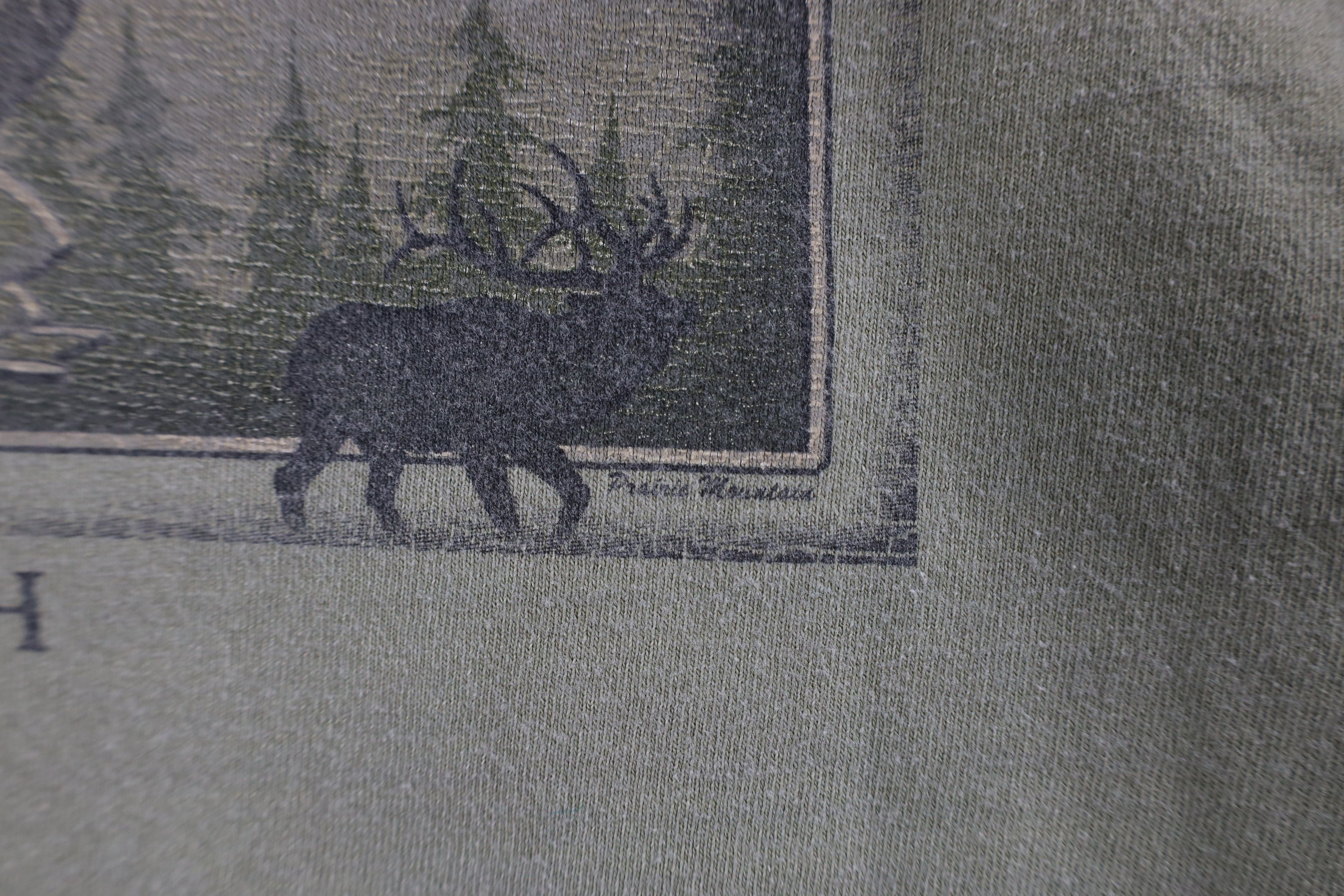 Vintage Vintage 90s Streetwear Utah Wild By Nature T-Shirt Green Size US L / EU 52-54 / 3 - 5 Thumbnail
