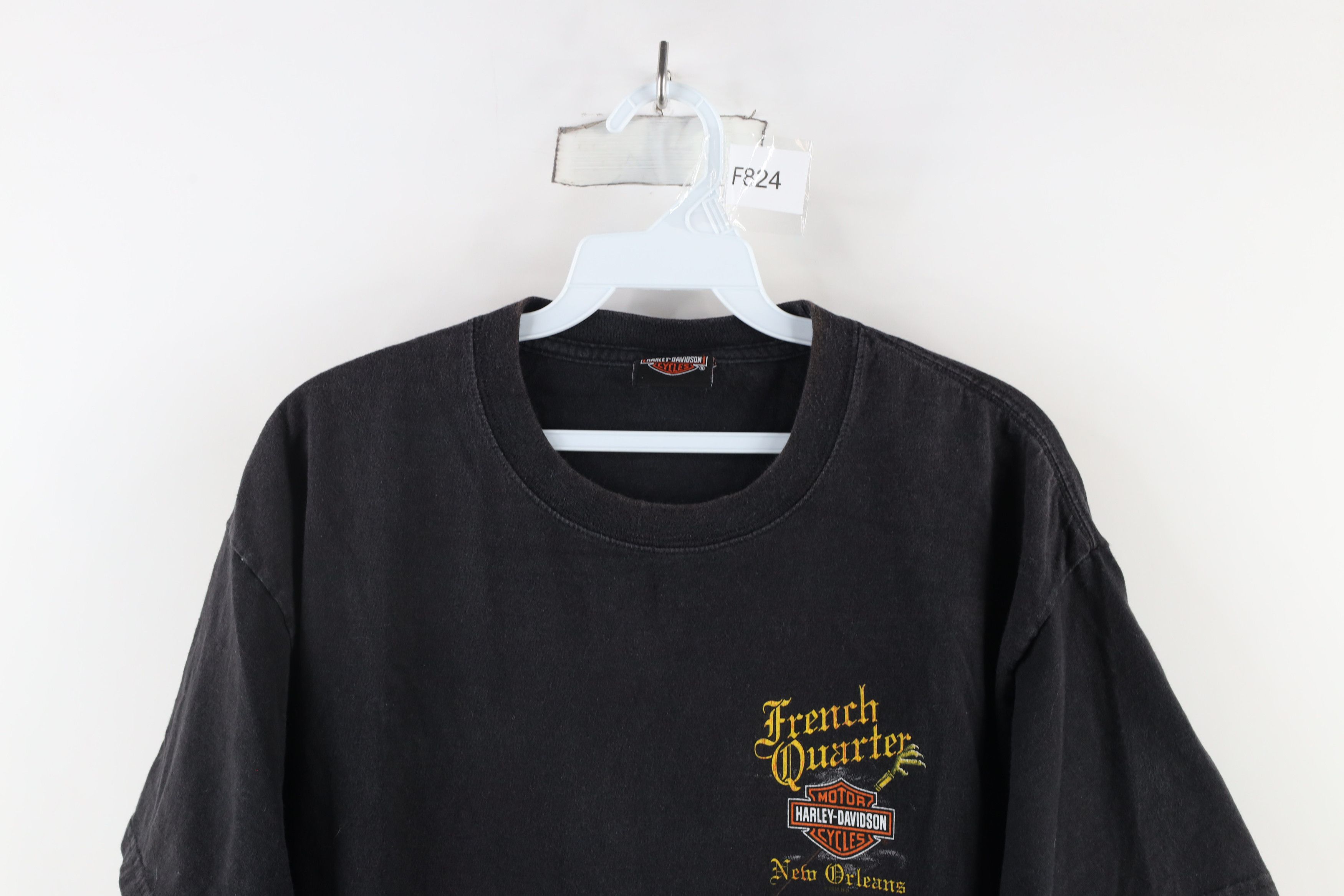 Harley Davidson × Vintage Vintage Y2K Harley Davidson Orleans Quarter Voodoo T-Shirt Size US L / EU 52-54 / 3 - 2 Thumbnail
