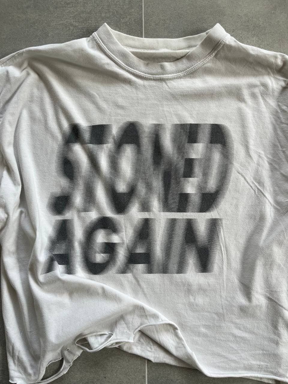Vintage Vintage ‘Stoned Again’ Cropped Distressed Tee Size US L / EU 52-54 / 3 - 2 Thumbnail