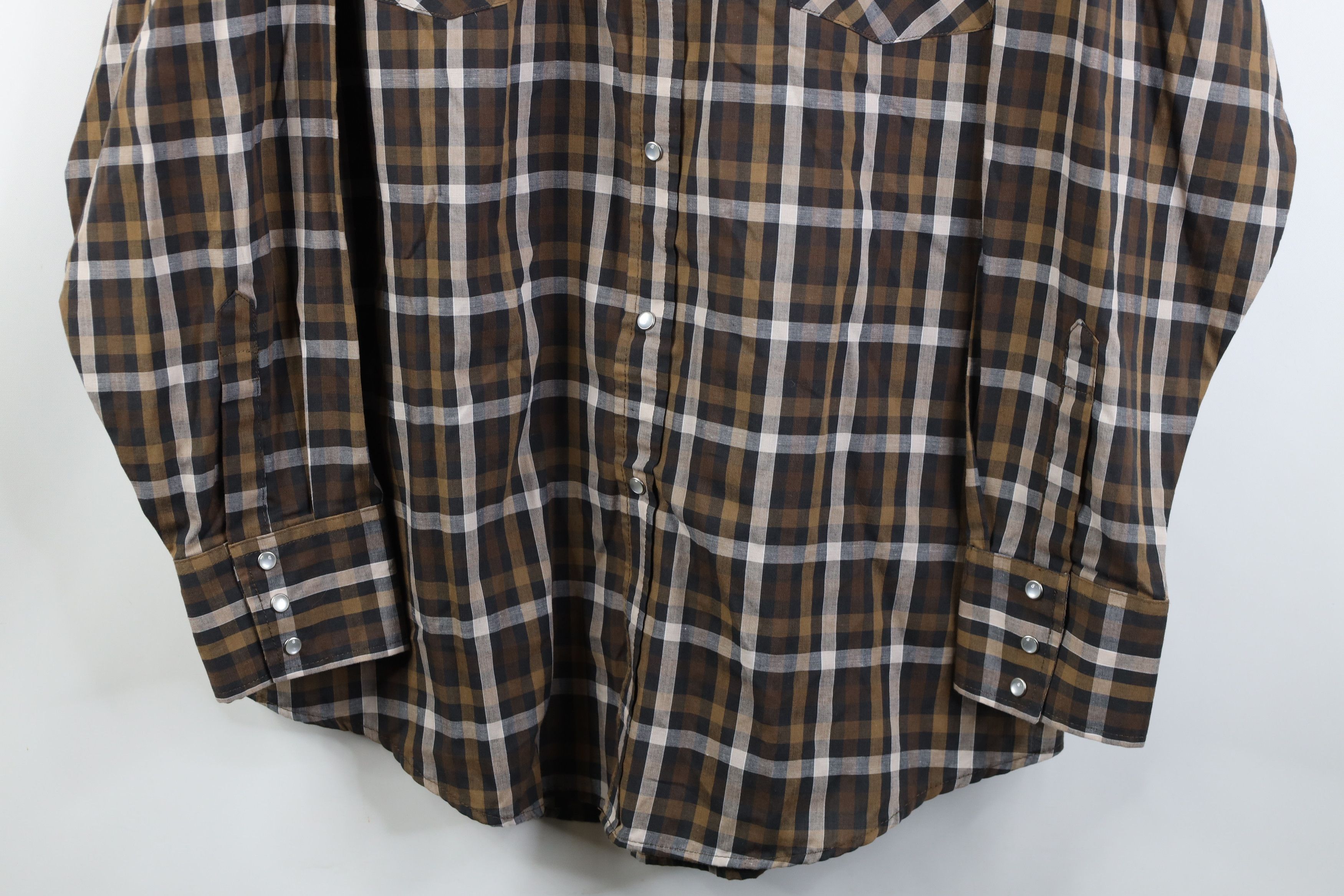 Vintage Vintage 90s Streetwear Cowboy Rodeo Snap Button Shirt Plaid Size US XL / EU 56 / 4 - 3 Thumbnail