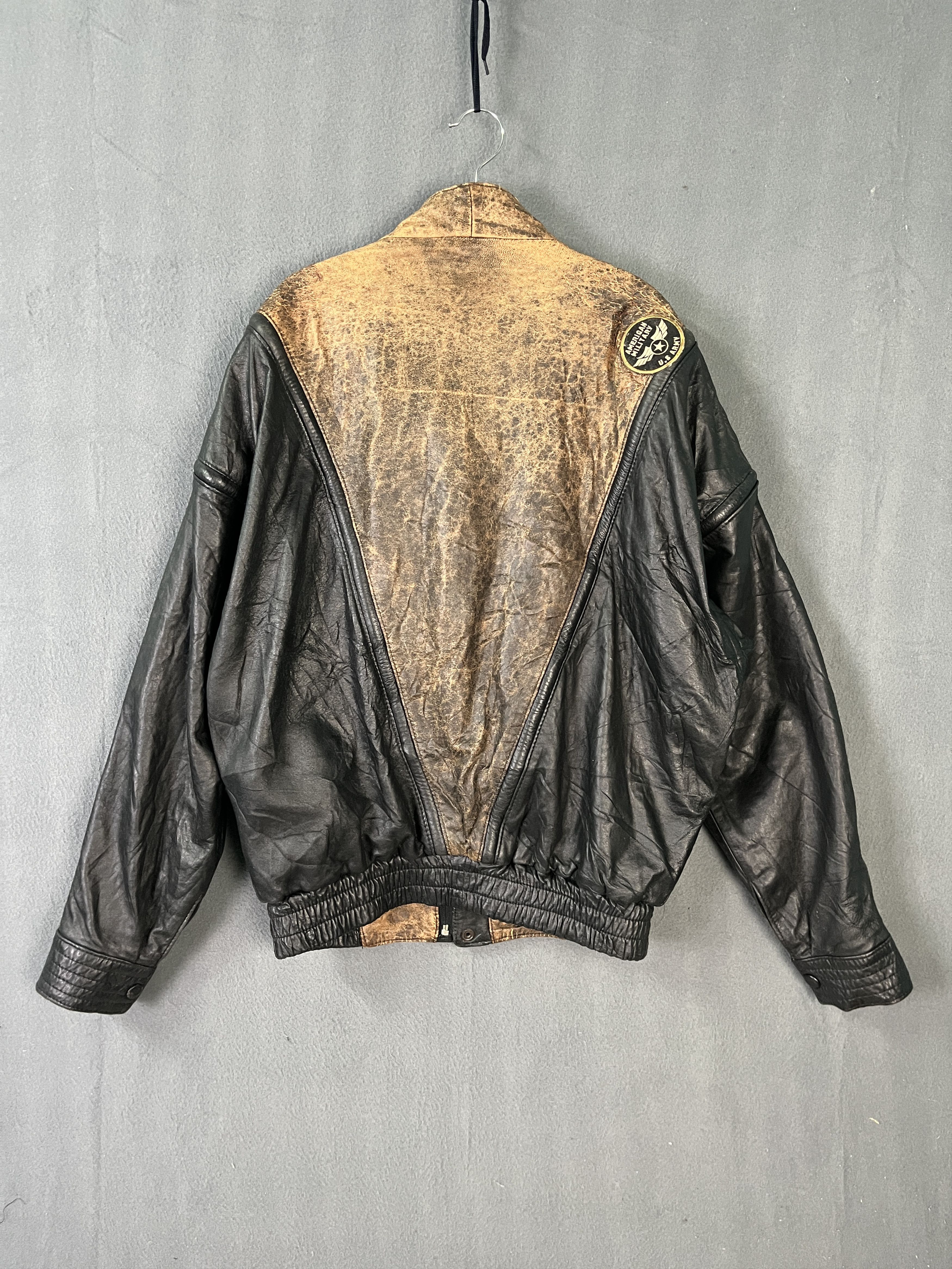 Genuine Leather Vintage Collezione Uomo Vera Pelle Leather Baggy Jacket Size US S / EU 44-46 / 1 - 2 Thumbnail