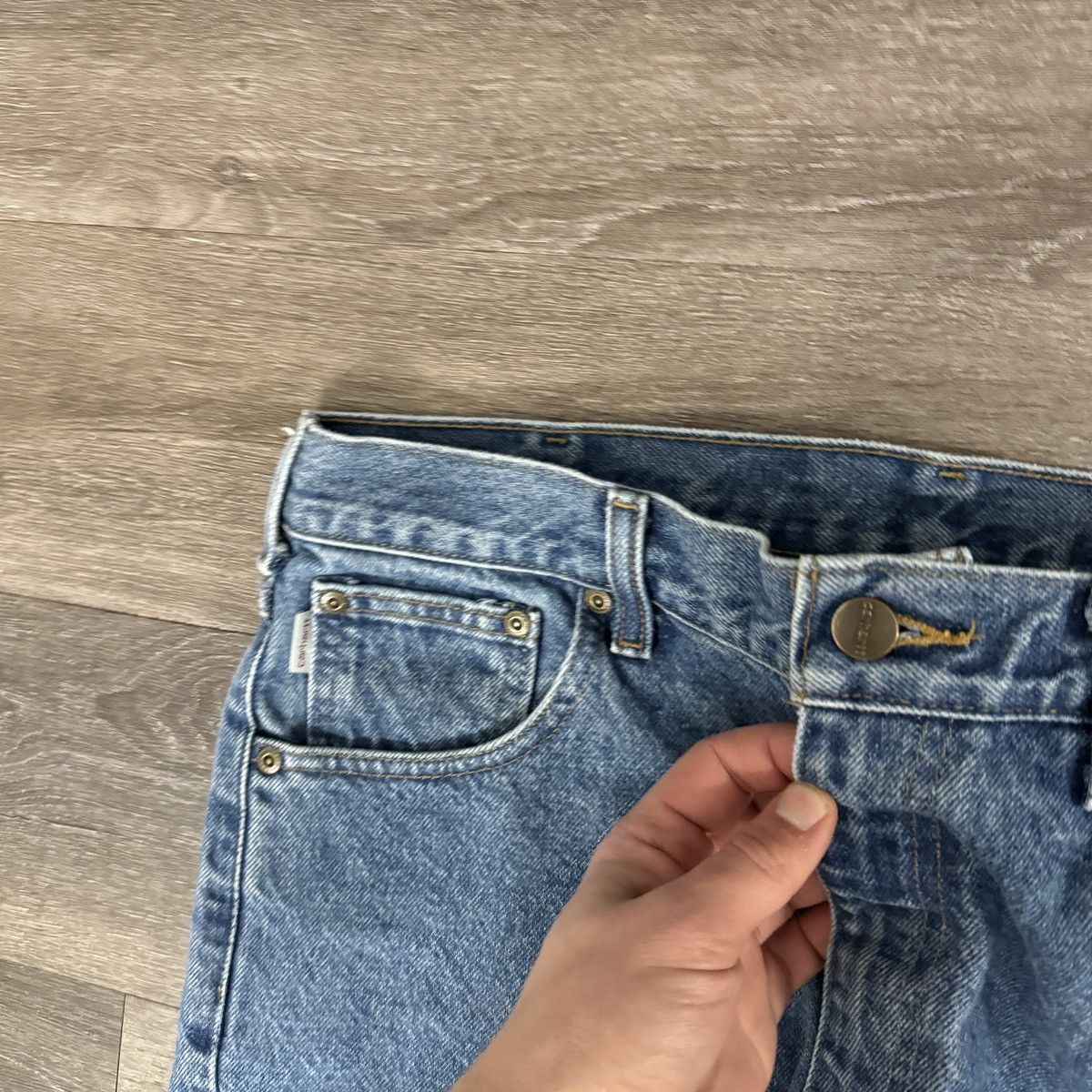 Carhartt × Vintage Vintage Y2K essential Carhartt navy blue denim jeans Size US 36 / EU 52 - 4 Thumbnail