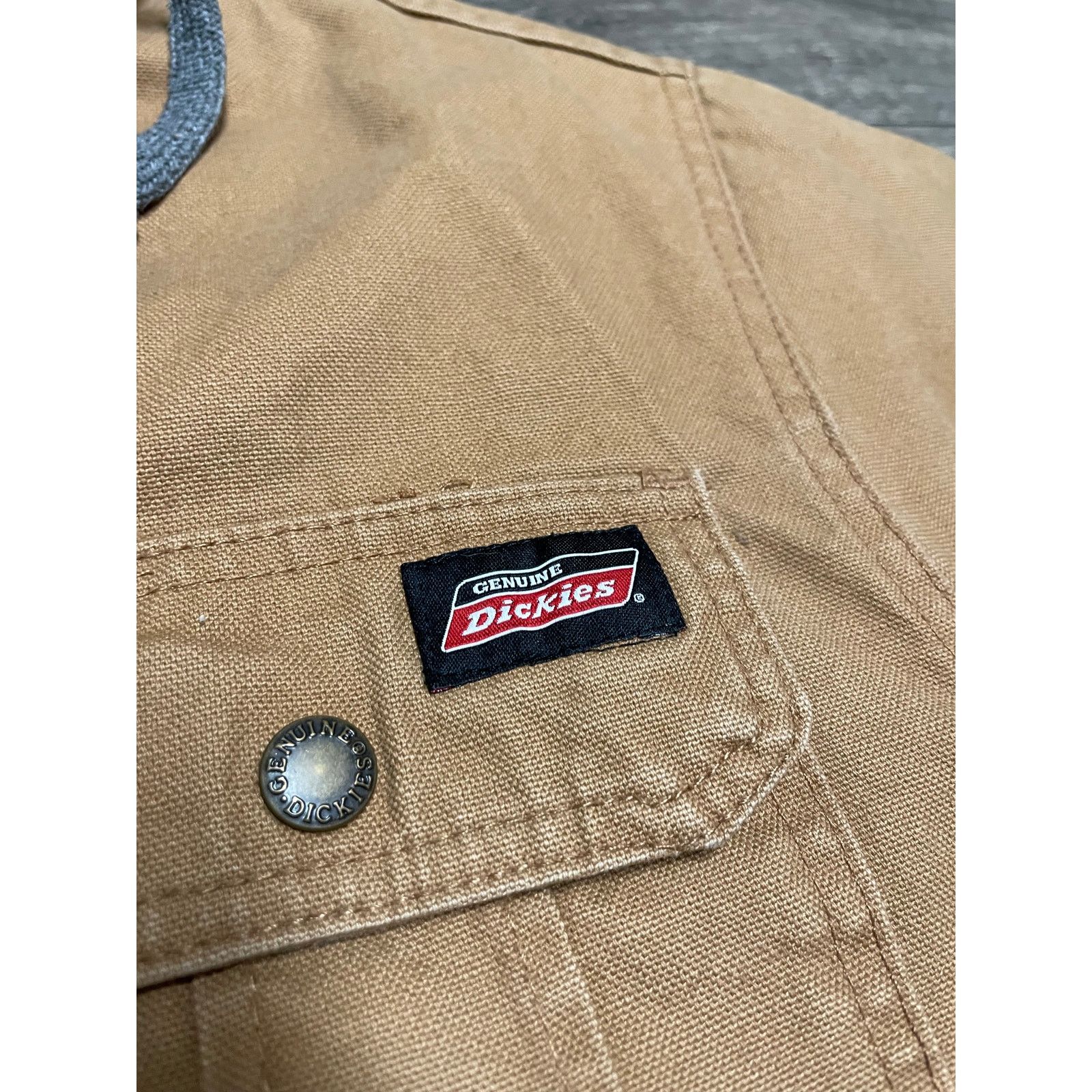 Dickies DICKIES Brown Quilted Long Sleeves Shirt Jacket Hooded Sz L Size US L / EU 52-54 / 3 - 2 Thumbnail