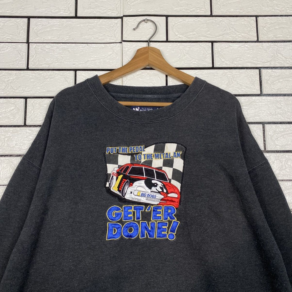 Japanese Brand 📌Vintage Sweatshirt Big Dogs Big Logo Embroidery Size US XL / EU 56 / 4 - 4 Thumbnail