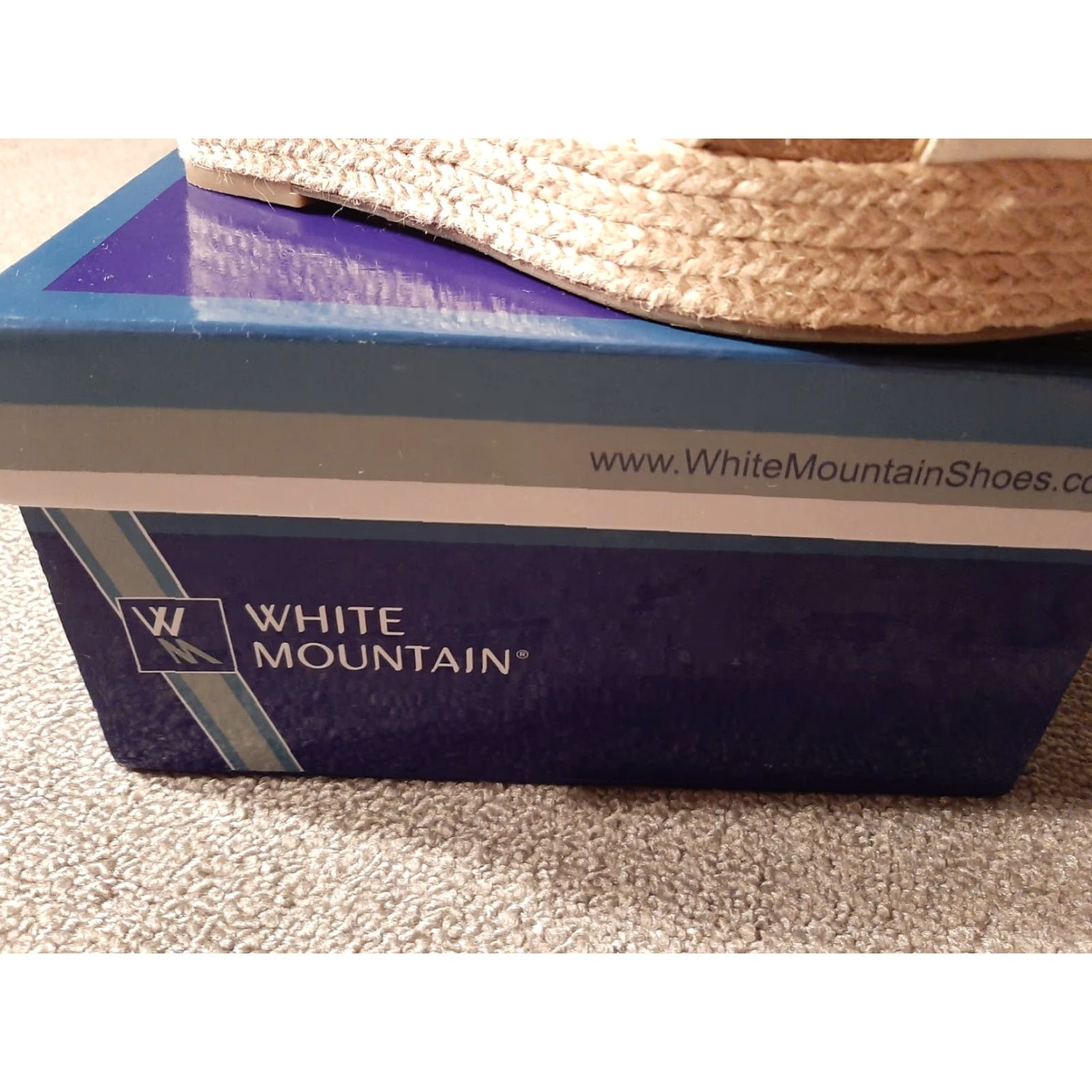 Vintage White Mountain Sandals Platform Wedge Slip-On 6.5 M Womens Fabric 3" High White Women Shoes Size US 7 / IT 37 - 7 Thumbnail