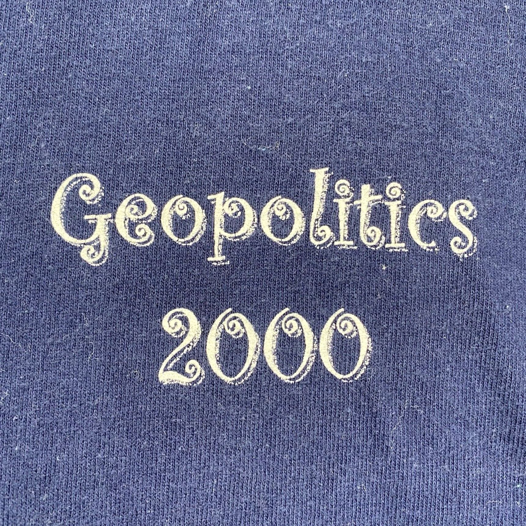 Fruit Of The Loom VINTAGE Fruit of the Loom T-Shirt Men's Medium Long Sleeve Blue Political 2000s Y2K Republican Democrat Presidential Election Size US M / EU 48-50 / 2 - 4 Thumbnail
