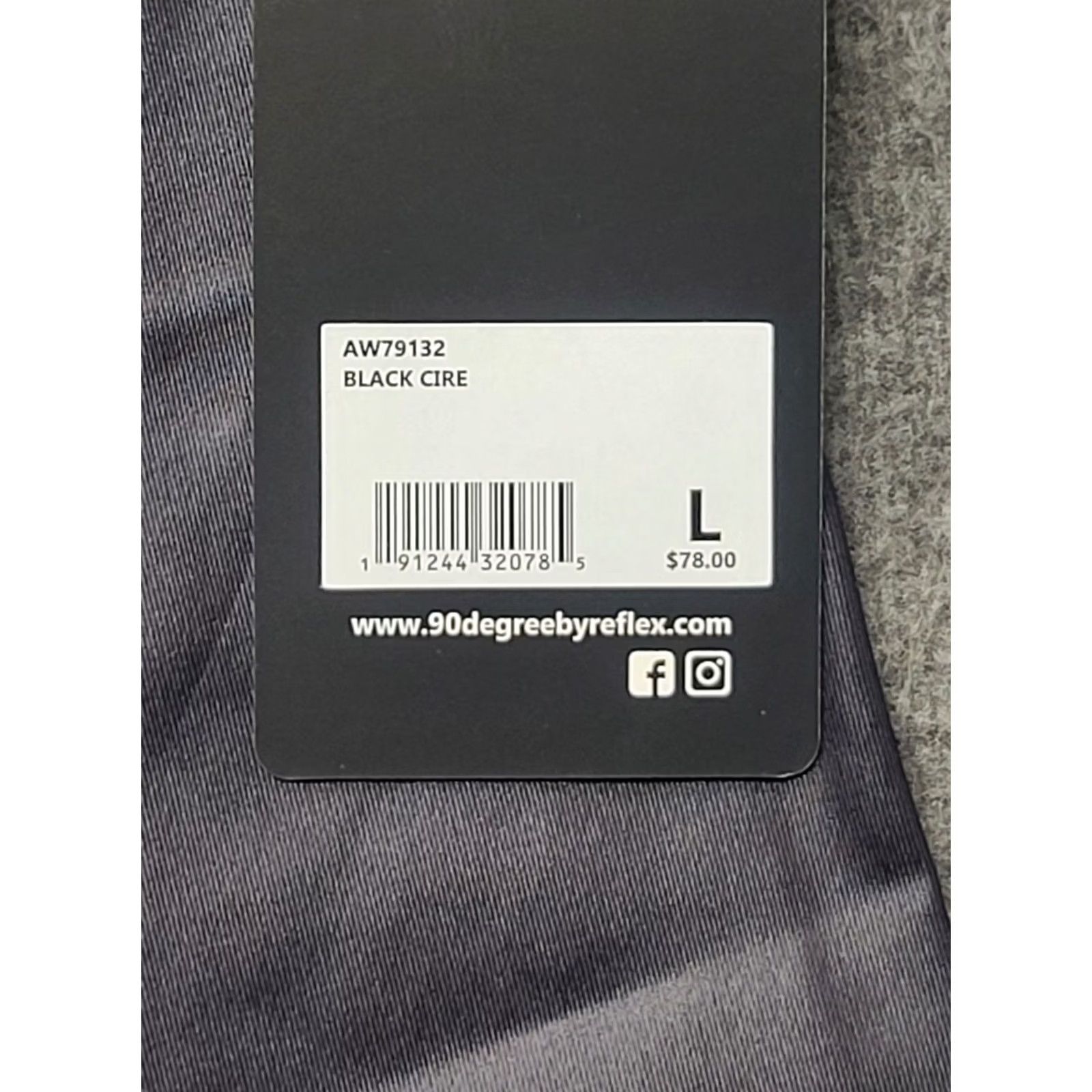 Vintage 90 Degree by Reflex Leggings Womens L High Waisted Interlink Cire Black Polyester Spandex Ankle Yoga Activewear Womens L Size 36" / US 14 / IT 50 - 7 Thumbnail