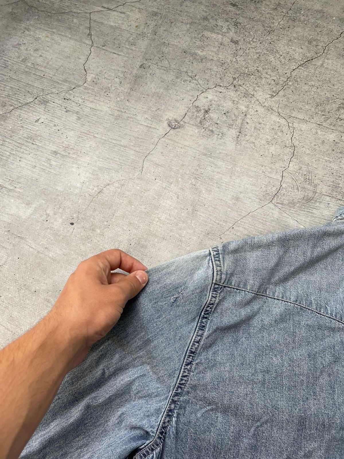 Denim & Supply Ralph Lauren Vintage Denim Supply by Ralph Lauren Distressed Jeans Shirt Size US XL / EU 56 / 4 - 14 Thumbnail