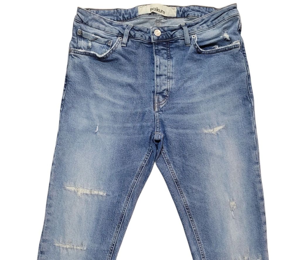 Haikure Haikure Cleveland Crop Distressed Comfort Men's Jeans 35/30 Size 35" - 3 Thumbnail