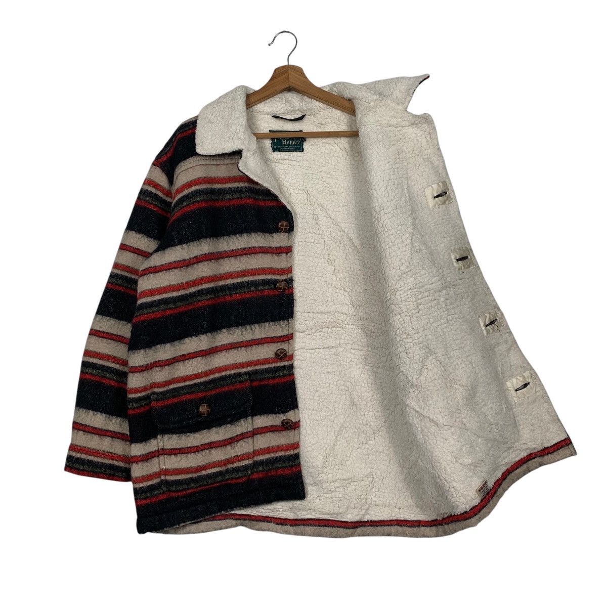 Japanese Brand Johns Hamer Octopus Army Stripe Wool Jacket Size US L / EU 52-54 / 3 - 9 Thumbnail