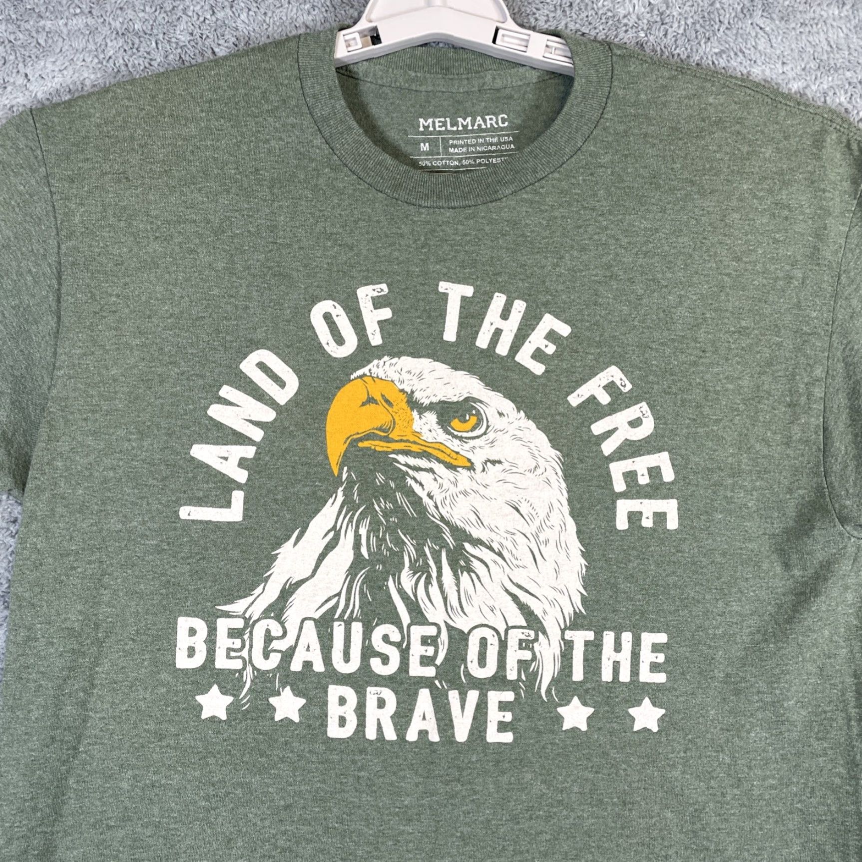 Vintage Melmarc Men T Shirt Green Eagle Patriotic Crew Neck Short Sleeve Medium Adults Shirt Mens Size US M / EU 48-50 / 2 - 2 Thumbnail