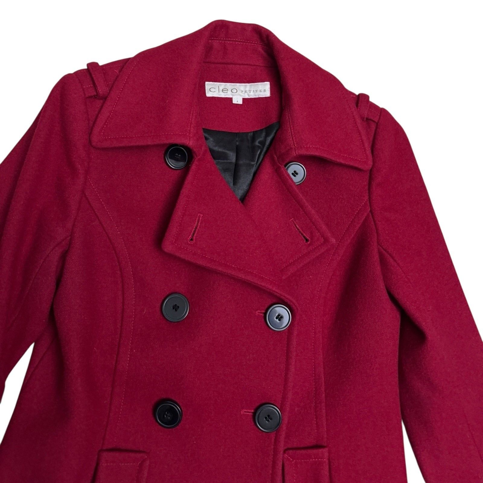 Other CLEO Petites Wool Blend Business Casual Pea Coat 6 Petite Size M / US 6-8 / IT 42-44 - 2 Thumbnail