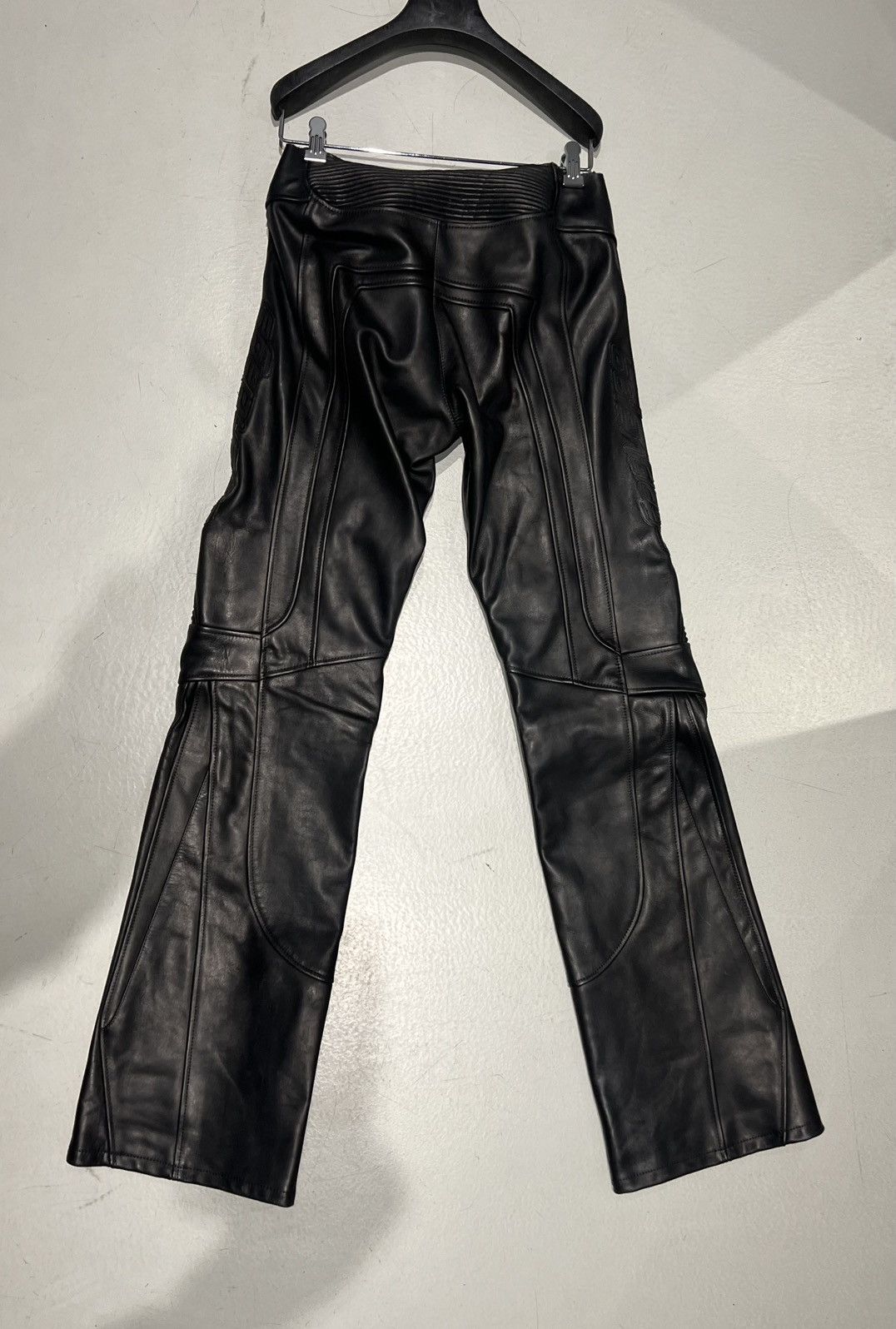 Balenciaga Black Low Waist Biker Leather Pants Size 28" / US 6 / IT 42 - 5 Thumbnail