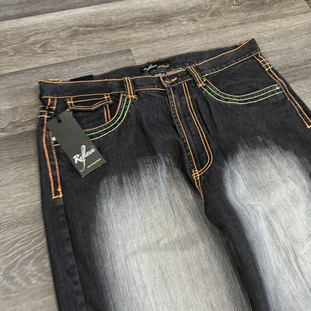 JNCO × Southpole × Vintage crazy Vintage y2k Faded black Southpole style baggy wide leg Size US 38 / EU 54 - 7 Thumbnail