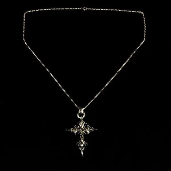 Jewelry Skeleton Cross Skull Necklace Gothic Chain Size ONE SIZE - 5 Thumbnail