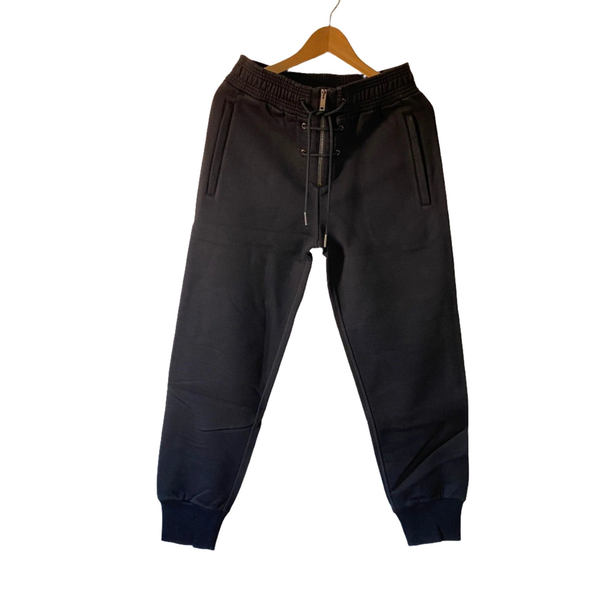 Givenchy Black Lace up Zipped Sweatpants Size US 32 / EU 48 - 1 Thumbnail