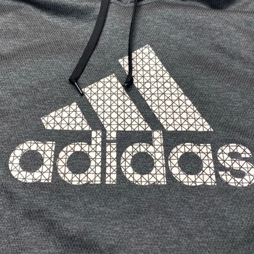 Adidas VINTAGE Adidas ClimaWarm Gray Hoodie XL Grid Logo Pullover Sweatshirt Drawstring 8144 Size US XL / EU 56 / 4 - 5 Thumbnail