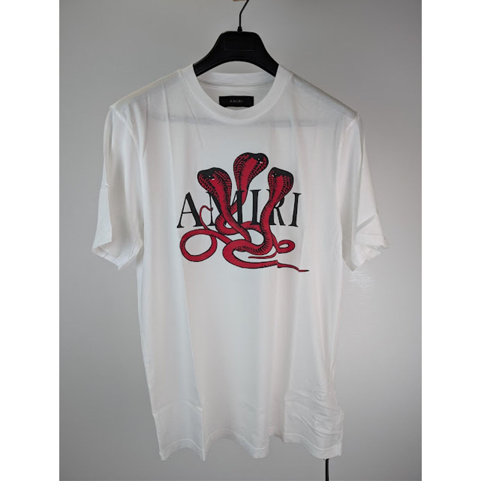 Amiri o1rshd1 Q:2 / Poison Snake Graphic Print T-Shirt White / Red Size US XL / EU 56 / 4 - 2 Thumbnail
