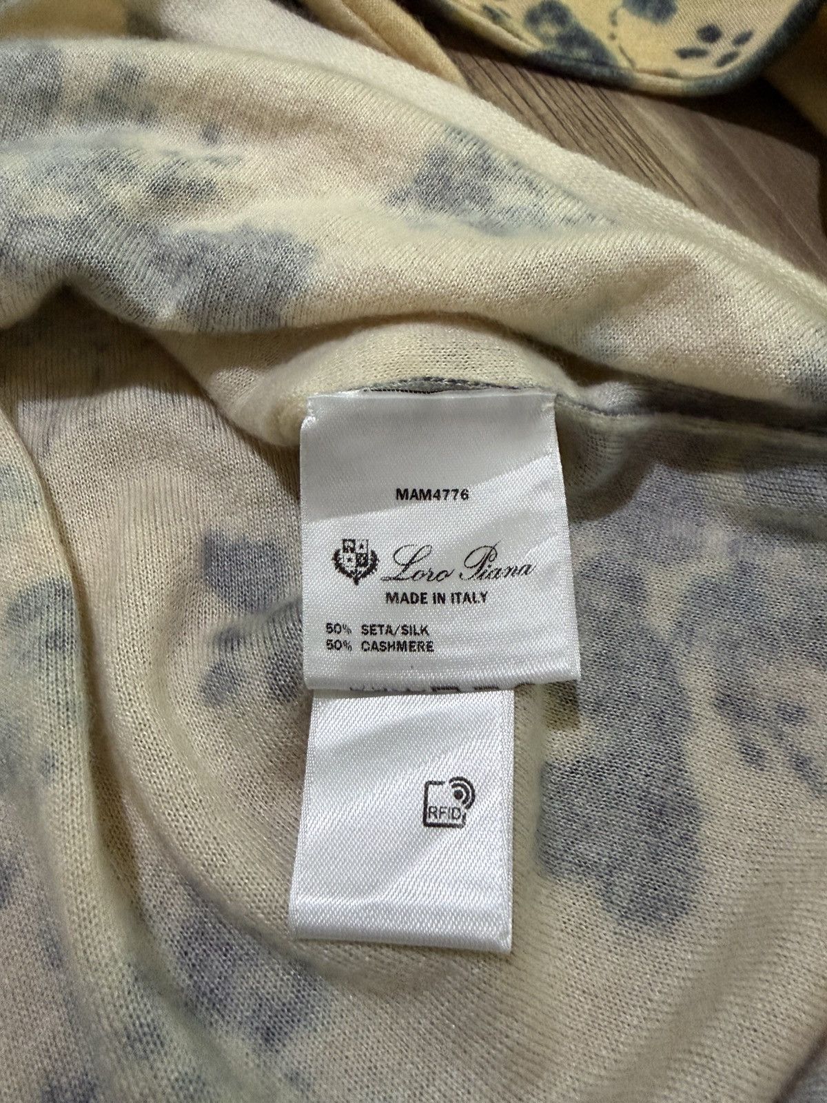 Loro Piana LORO PIANA BLUE EYES FLORAL CASHMERE SILK SWEATERS Size L / US 10 / IT 46 - 13 Thumbnail