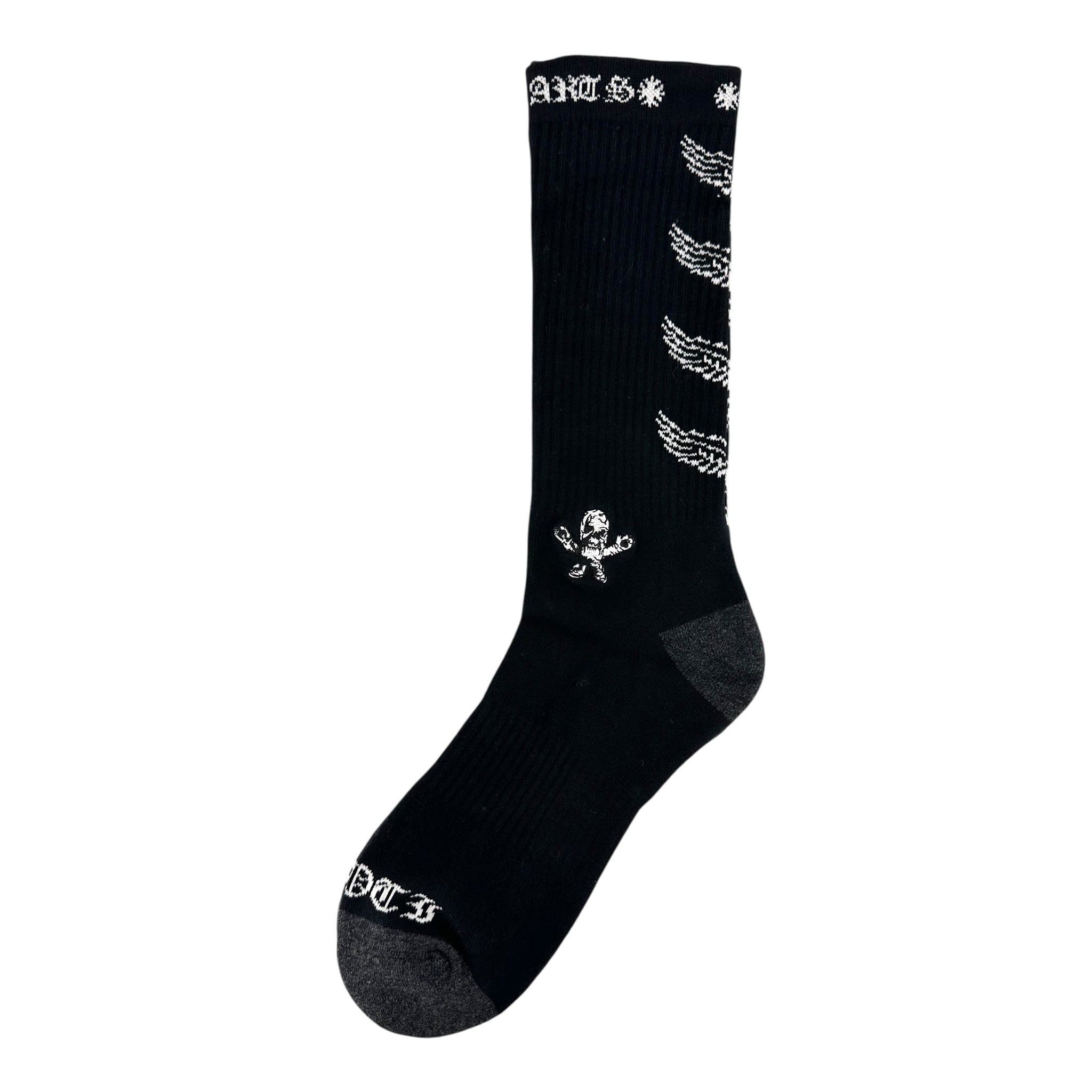 クロムハーツ　CH LOGO SOCKS U SPORT BLACK Chrome Hearts CH Logo Socks Black/Yellow – Endless Supply