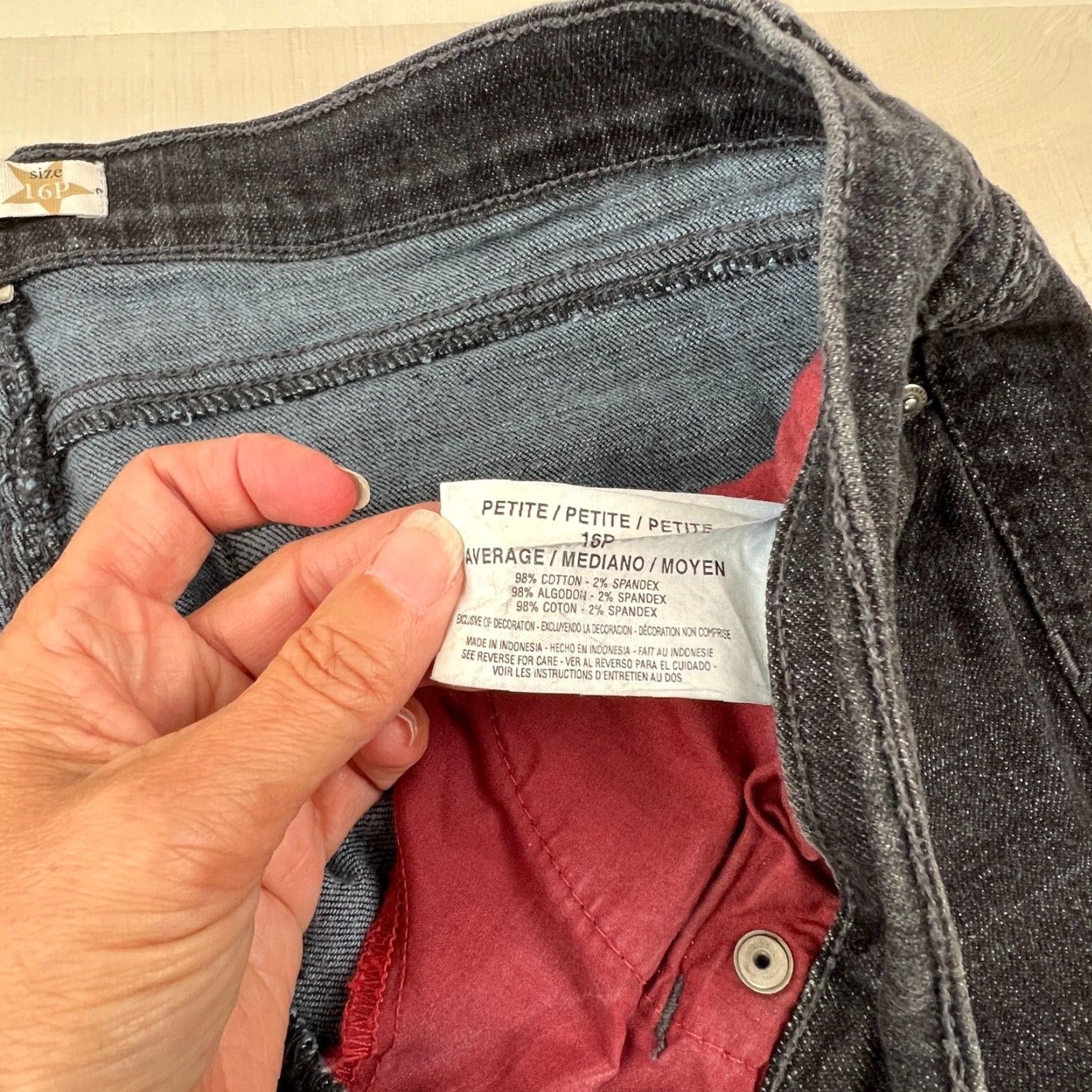 Vintage Jeanstar Womens Jeans 16P Petite Extra Large Black Denim Size 38" / US 16 / IT 52 - 5 Thumbnail