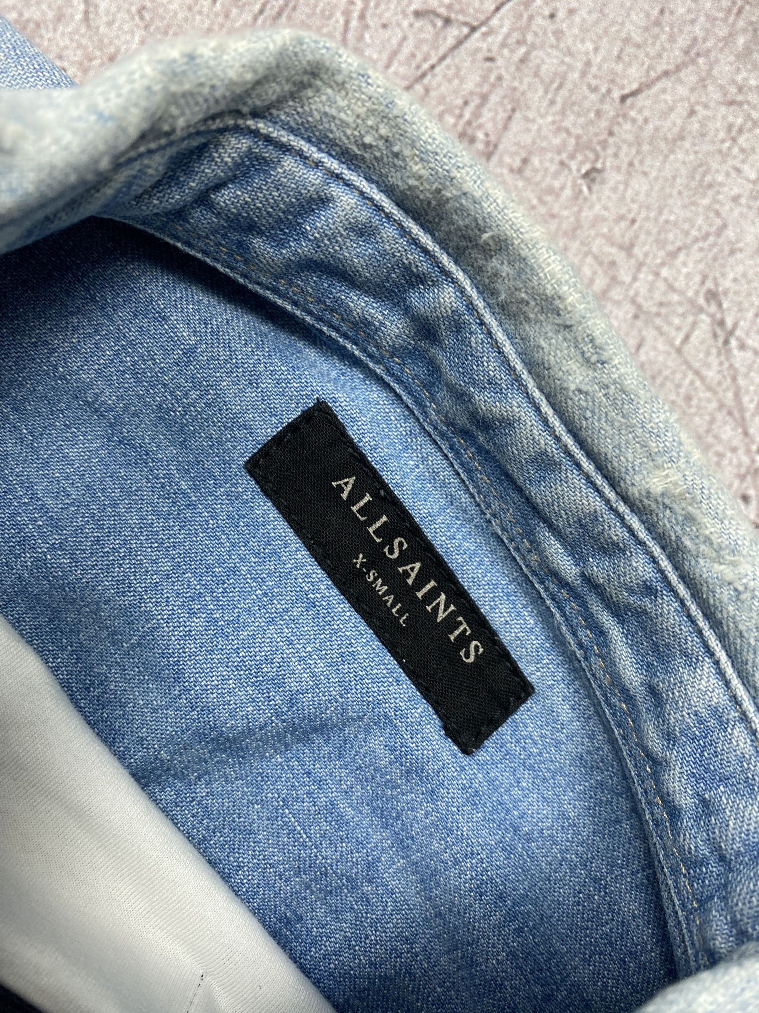 Allsaints Allsaints Nanjemoy Vintage Mens Denim Shirt jeans Size US XS / EU 42 / 0 - 2 Thumbnail