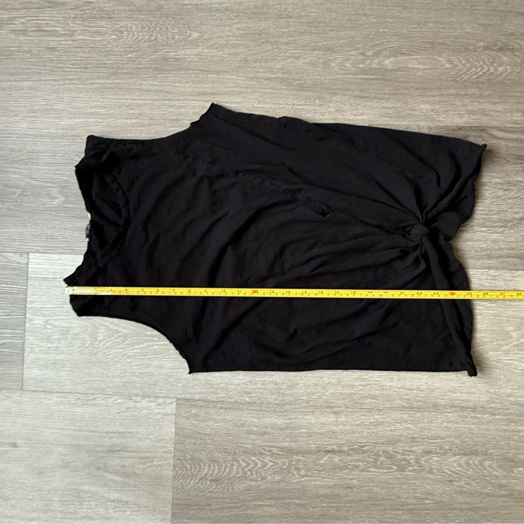 Pull & Bear Pull&Bear Black Muscle Tee with Tie Front Size M / US 6-8 / IT 42-44 - 5 Thumbnail