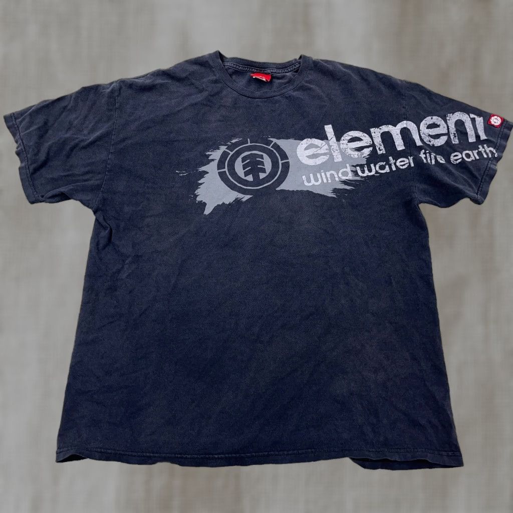 Element VINTAGE Element T-Shirt Men Large Black 80s Graphic Print Skateboarding USA Logo Short Sleeve Crew Neck Mens Large Black 80s Theme Retro Skateboard Size US L / EU 52-54 / 3 - 1 Thumbnail