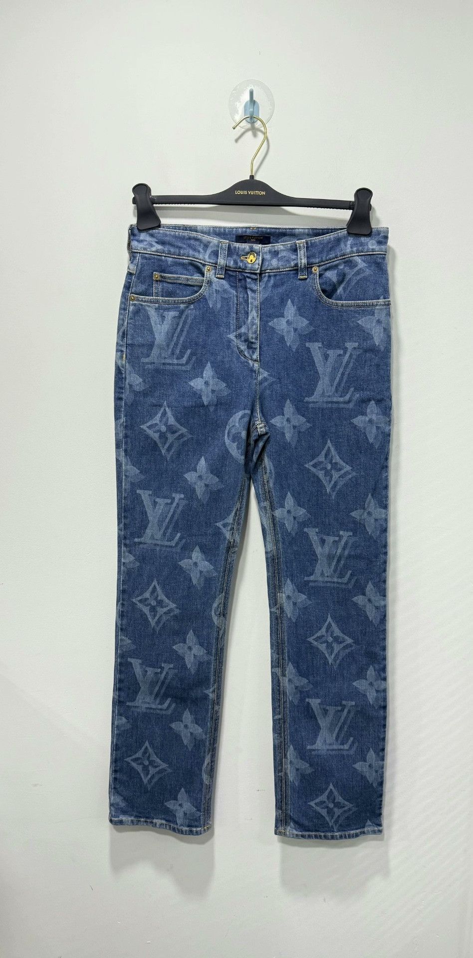 Louis Vuitton Louis Vuitton Monogram Print Jeans Size US 27 - 1 Thumbnail