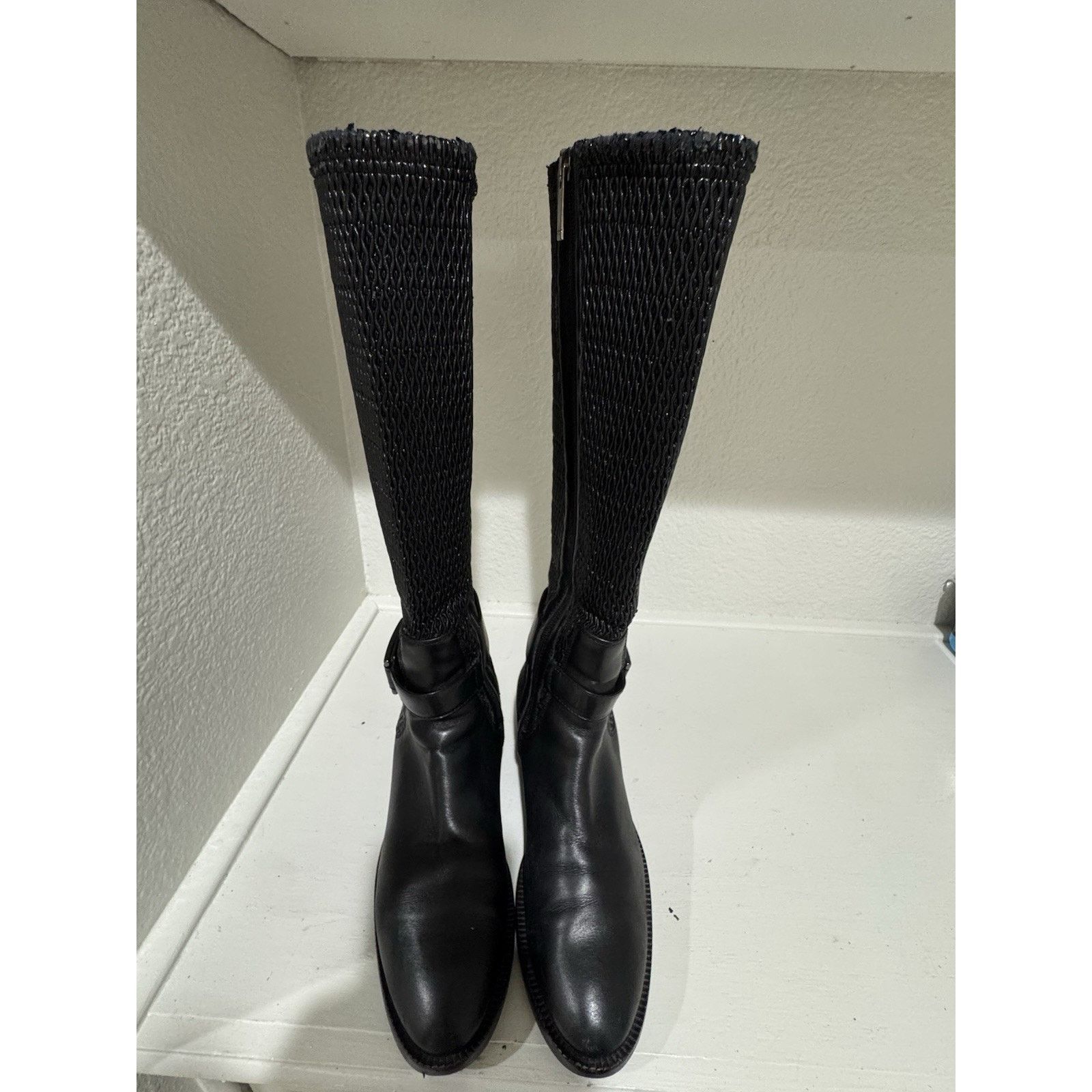 Aquatalia Aquatalia Odilia Womens Waterproof Leather Riding Boot Black Size US 7.5 / IT 37.5 - 1 Thumbnail