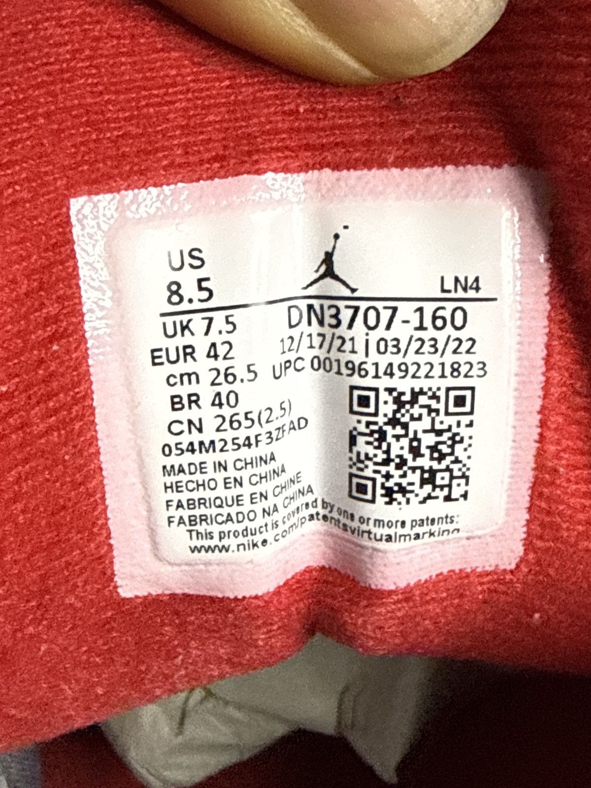 Jordan Brand Air Jordan 3 Fire Red 2022 Size US 8.5 / EU 41-42 - 6 Thumbnail