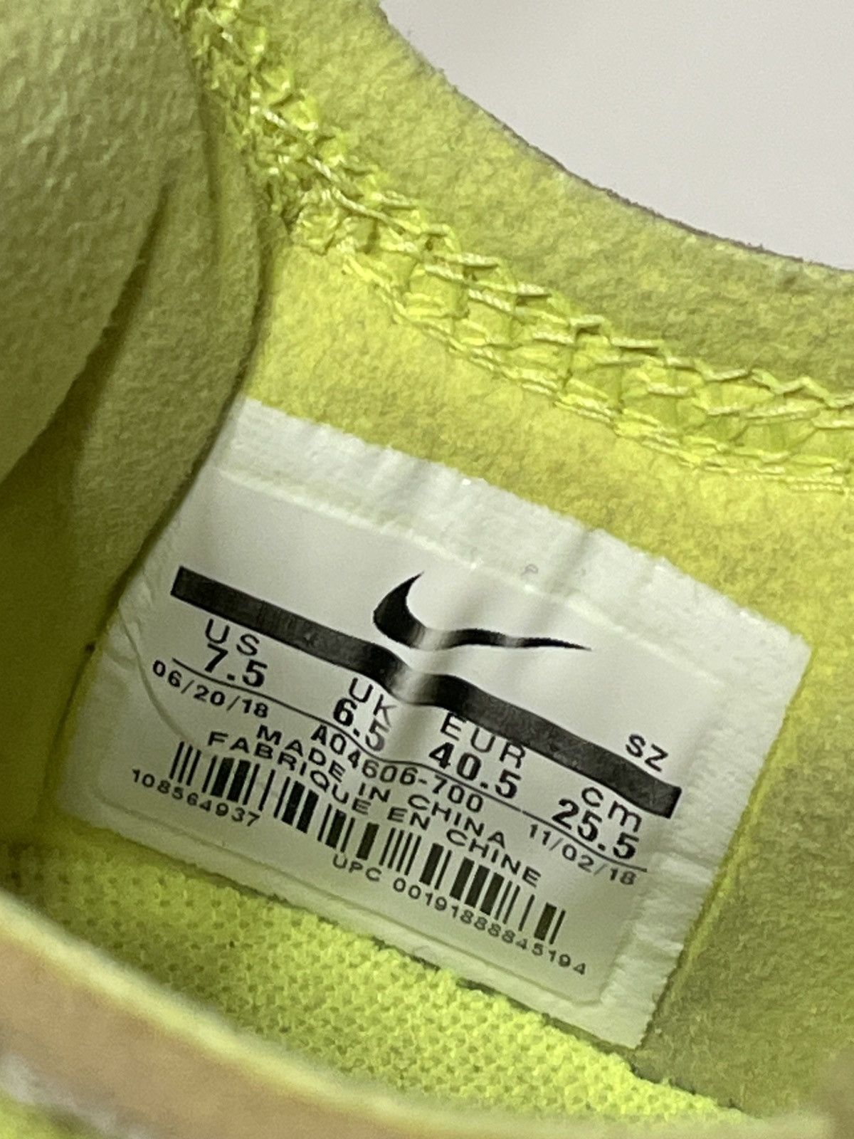 Nike × Off-White Nike Air Force 1 Low Off-White Volt Size US 7.5 / EU 40-41 - 7 Thumbnail