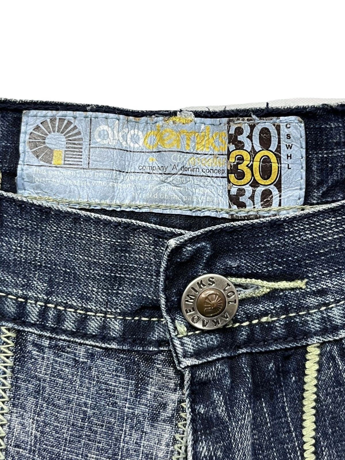 Akademiks AKADEMIKS Hybrid Vertical Spliced Atmosphere Acid WashJeans Size US 30 / EU 46 - 10 Thumbnail