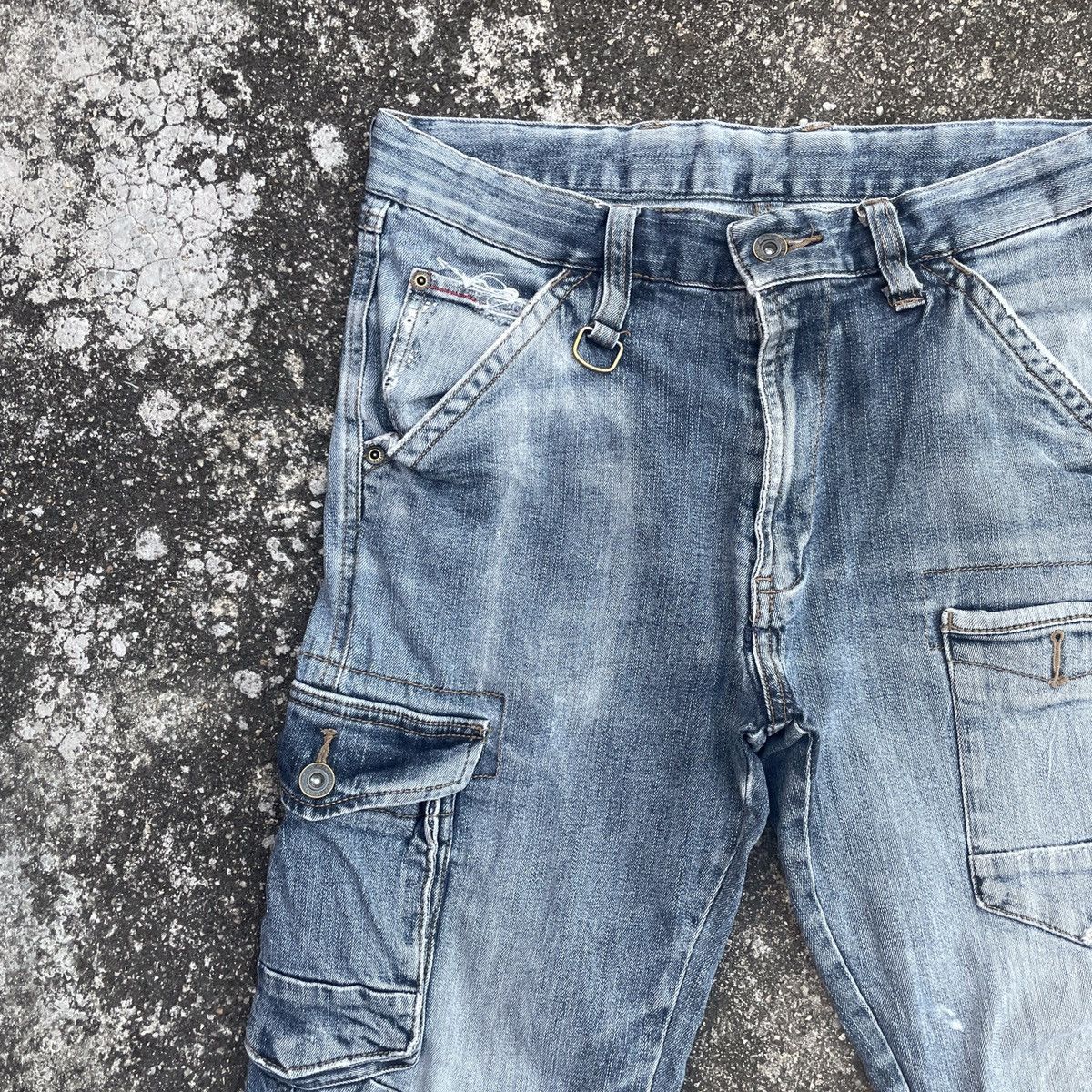 Japanese Brand Vintage Unbranded Tactical Mulitpocket Distressed Denim Size US 32 / EU 48 - 3 Thumbnail