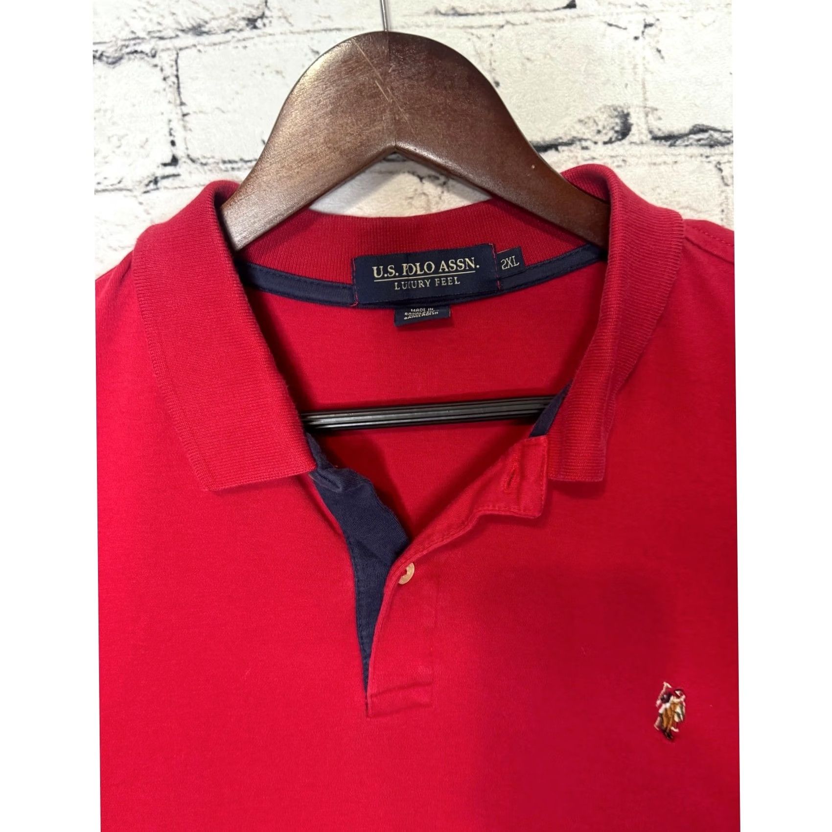 U.S. Polo Assn. VINTAGE US Polo Assn Polo Shirt Mens Red 2XL Embroidered Pony Logo Short Sleeve Button-Down Regular Cotton Classic Shirt Mens Red VINTAGE? Size US XXL / EU 58 / 5 - 3 Thumbnail