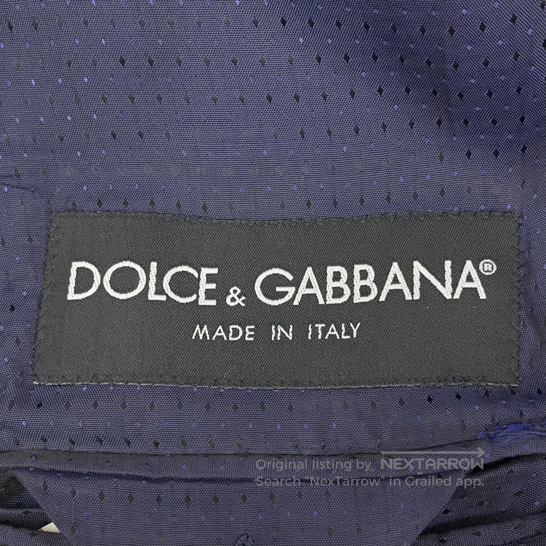 Dolce & Gabbana Dolce Gabbana Black Velvet Cotton Notched Lapel Single-Bre Size US L / EU 52-54 / 3 - 5 Thumbnail